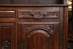French Vassilier/Cupboard in Oak with Iron Drawer Pulls, Louis XV Style, 18 th c