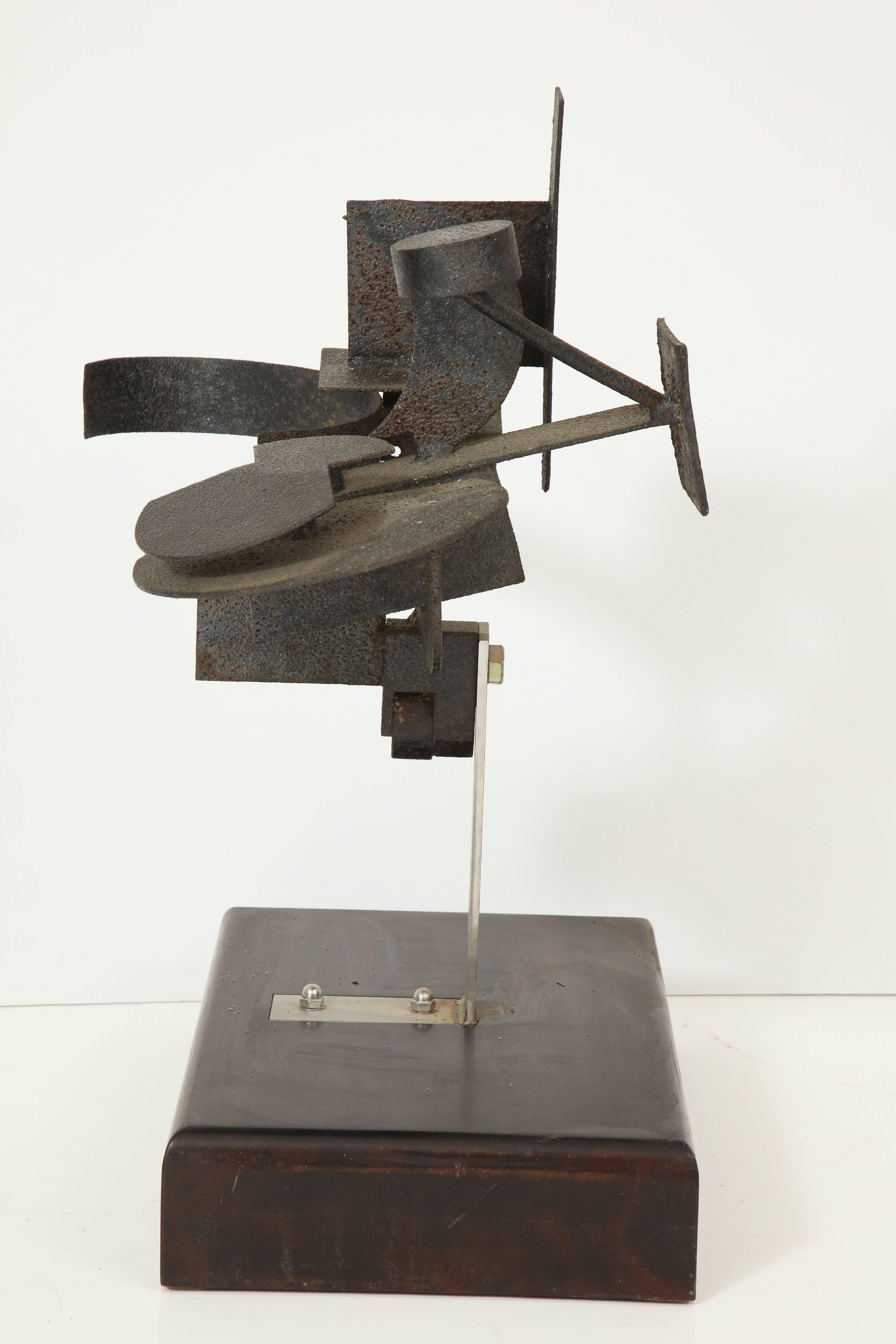 A welded abstract steel sculpture, probably late 1960s, it came out of an estate, unsigned.