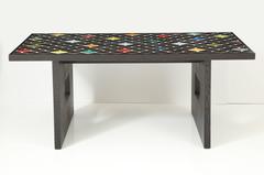 Colette Gueden Ceramic and Oak Table