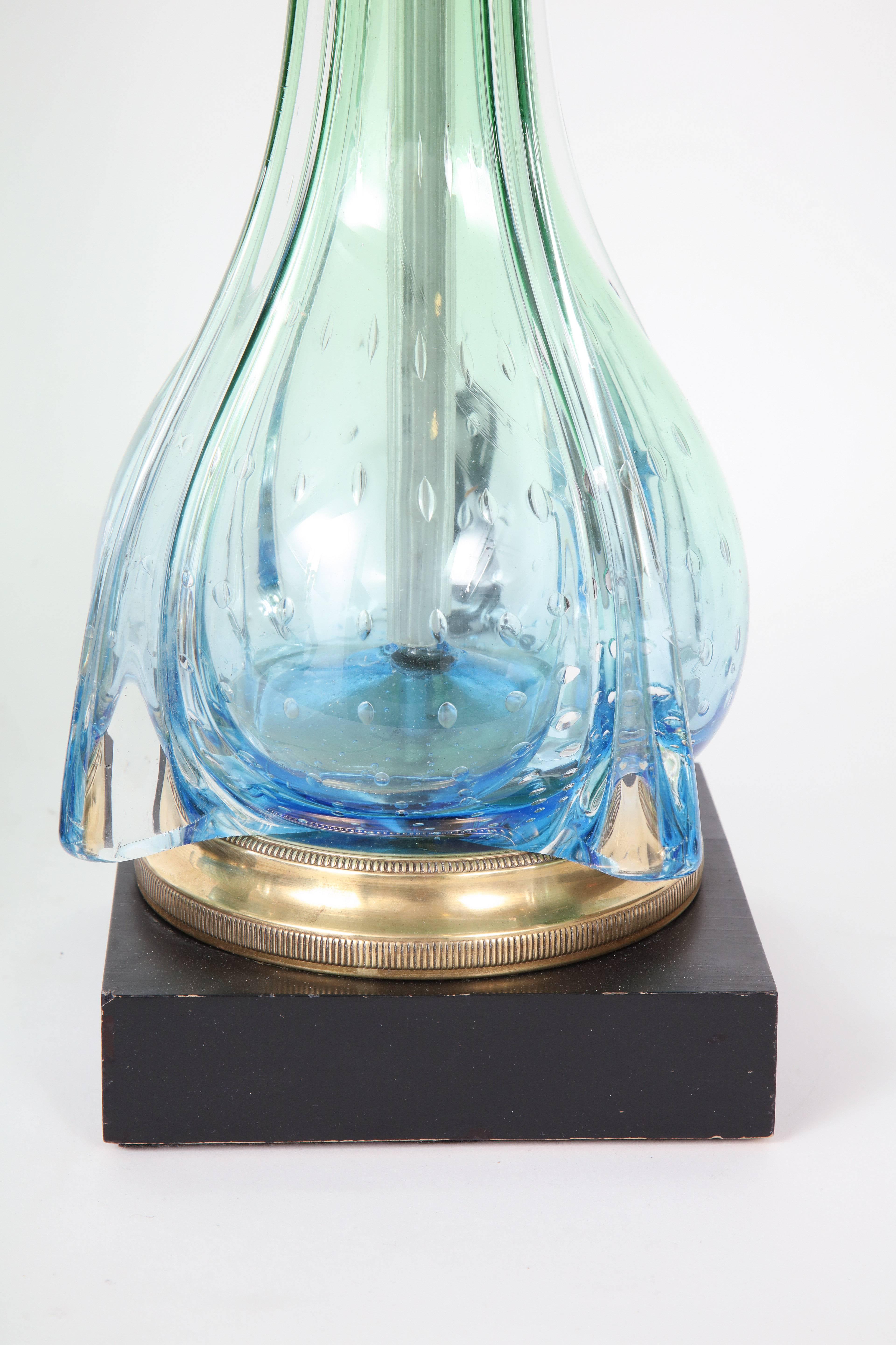 Mid-20th Century Pair of Beautiful Murano Lamps by Seguso