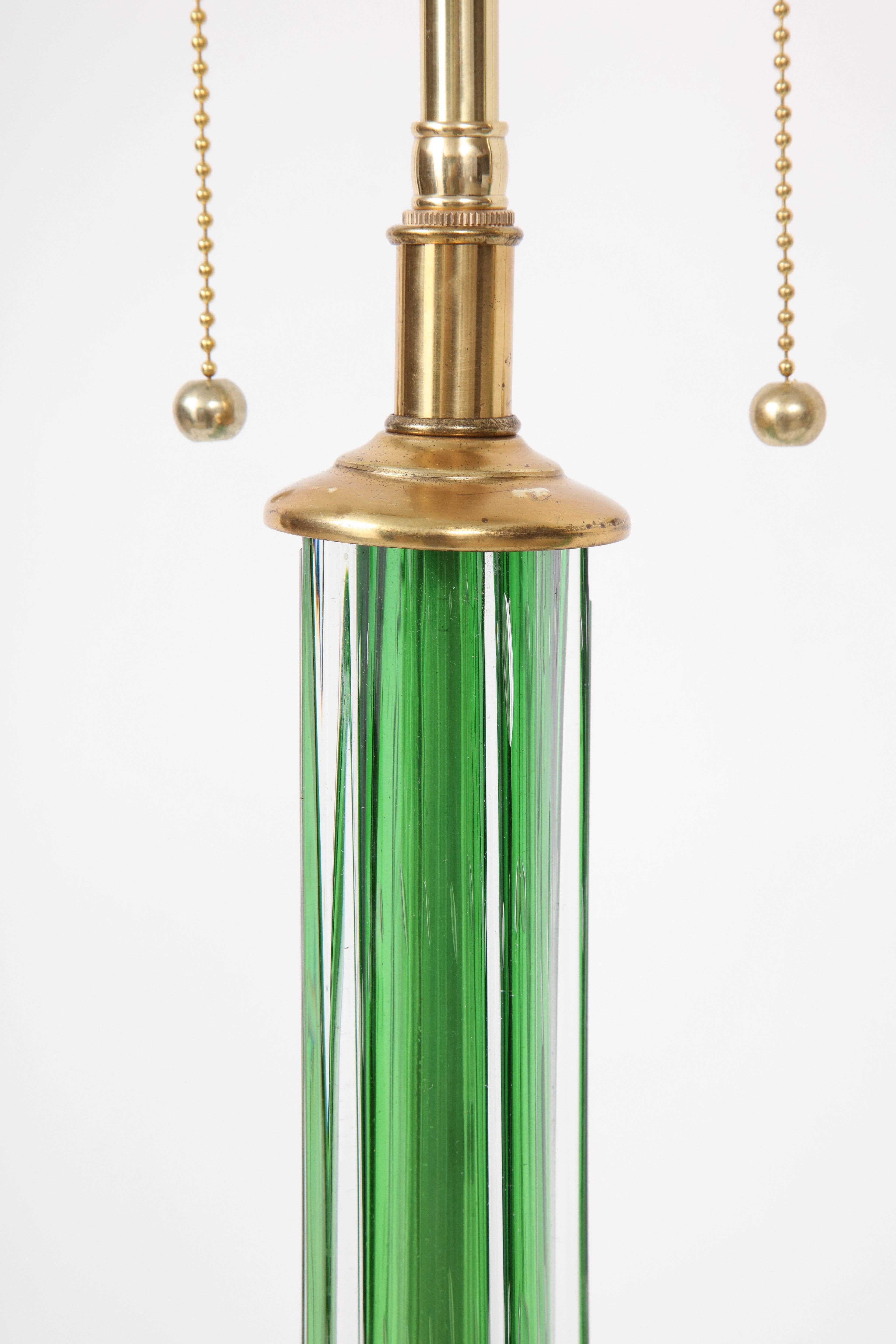Brass Pair of Beautiful Murano Lamps by Seguso