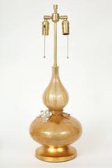 Marbro Gold Murano Glass Lamps