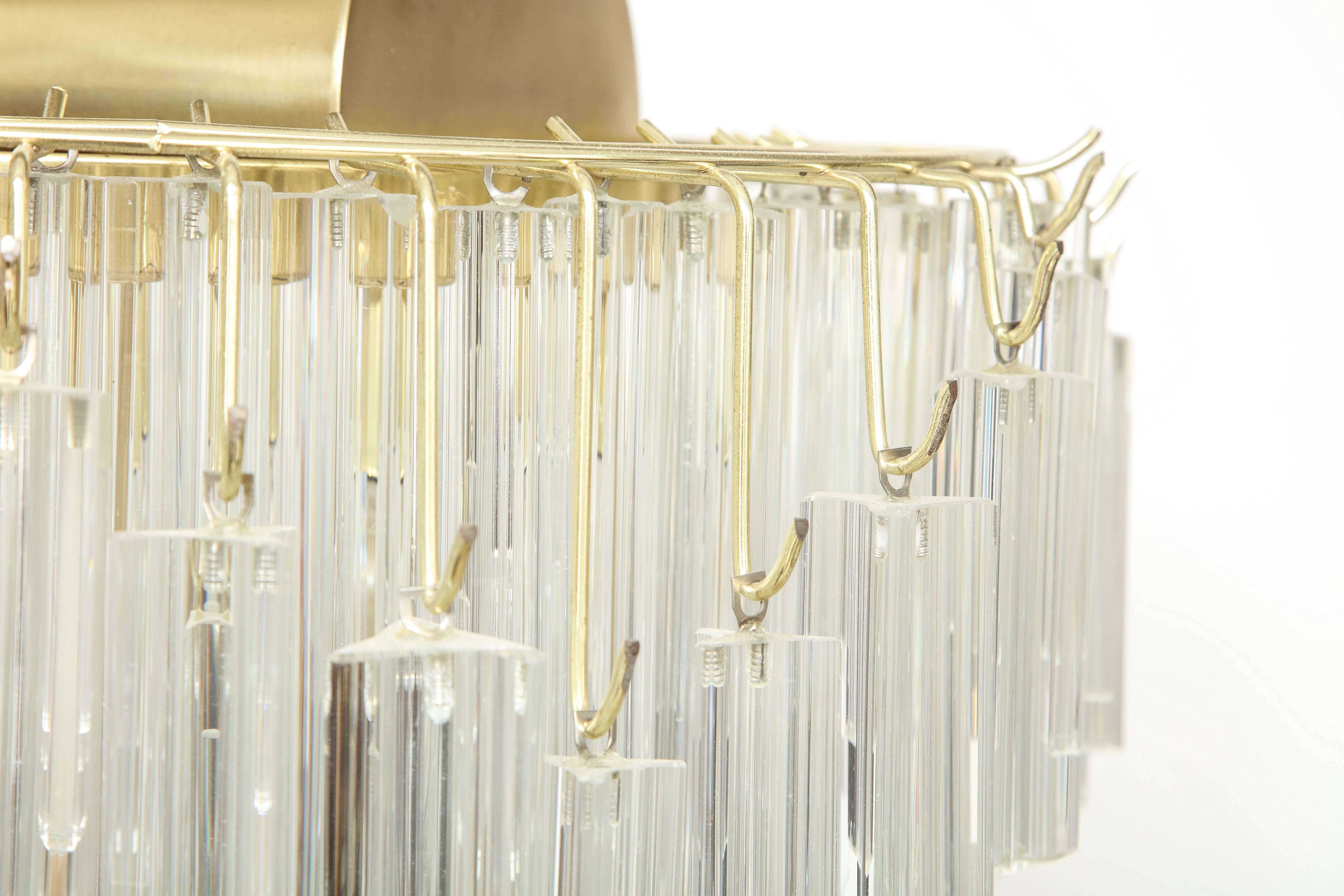 Italian Venini Crystal Prism Floor Lamp