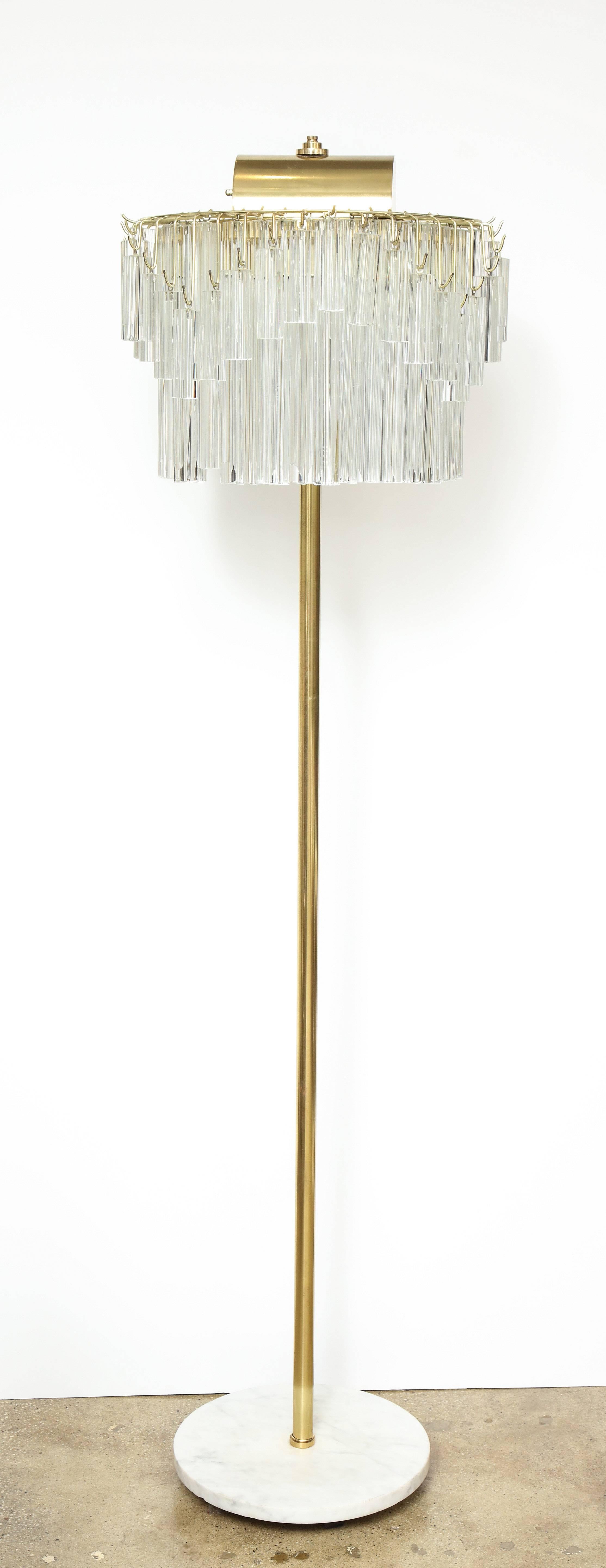 Venini Crystal Prism Floor Lamp In Excellent Condition In New York, NY