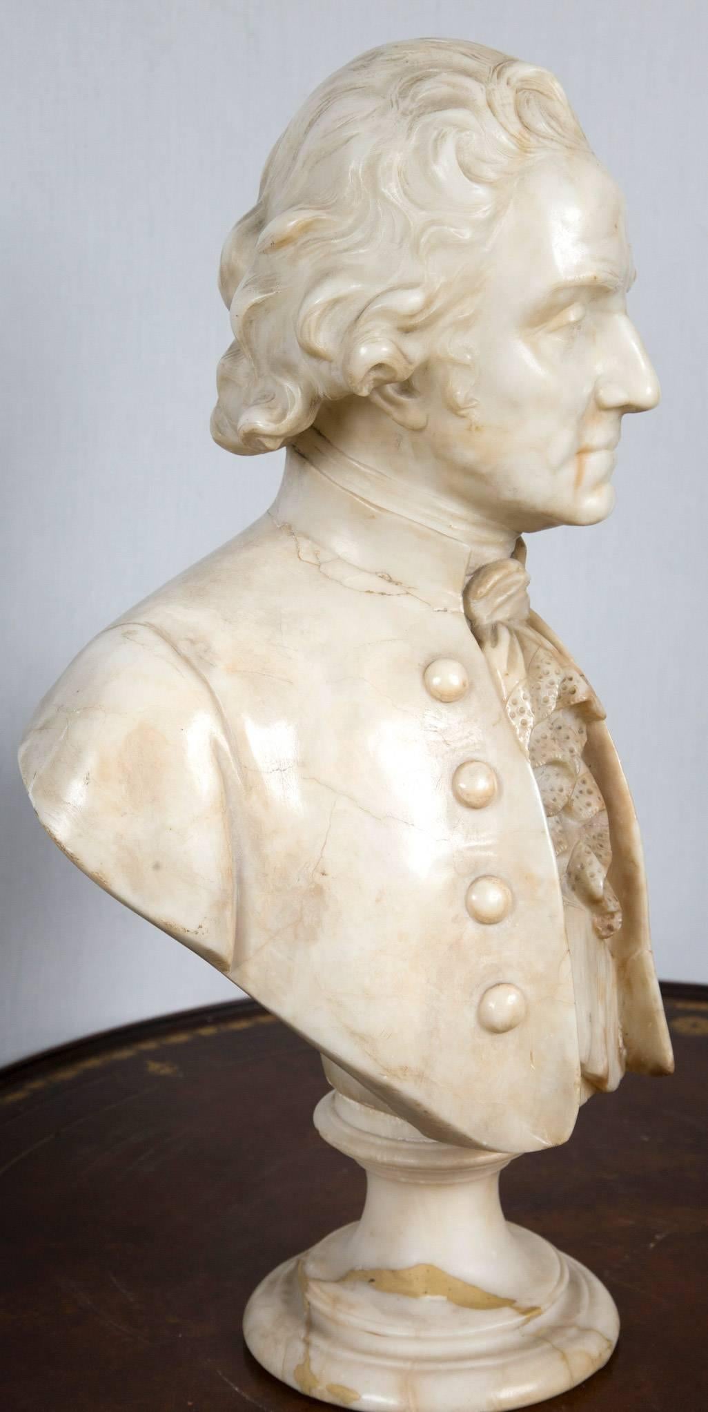 Neoclassical Marble Bust of Thomas  Jefferson, signed Cipriani