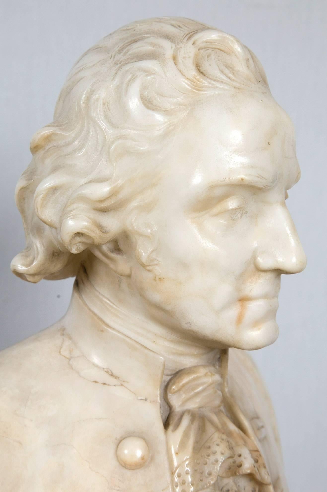 Italian Marble Bust of Thomas  Jefferson, signed Cipriani