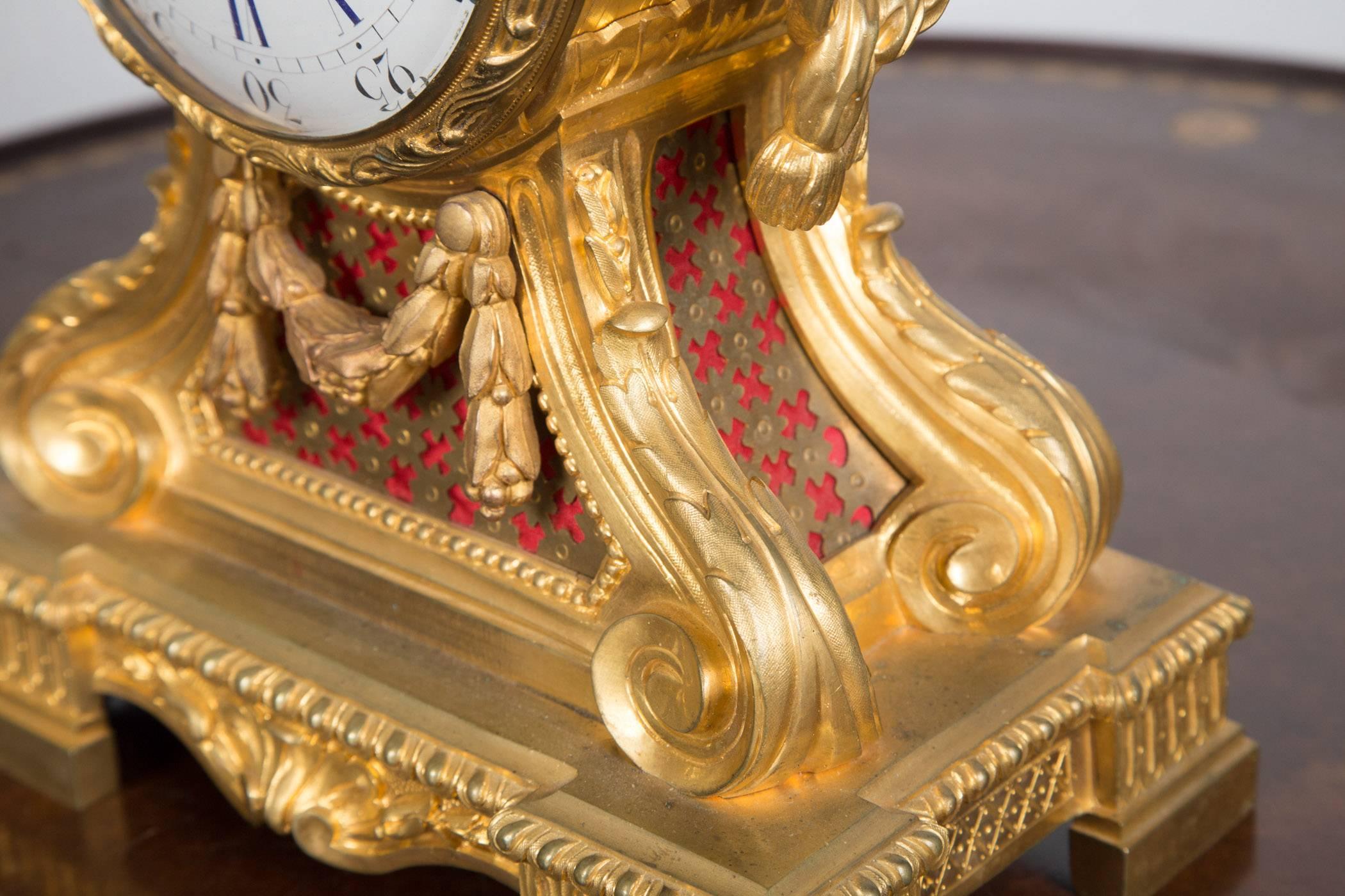 18th Century French Gilt Bronze Clock 1