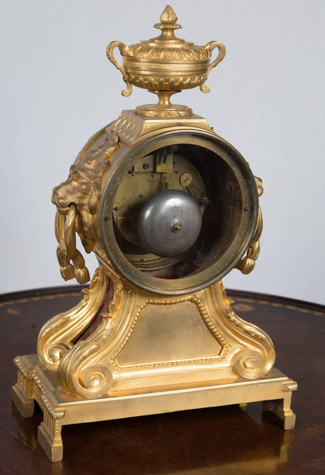 18th Century French Gilt Bronze Clock 2
