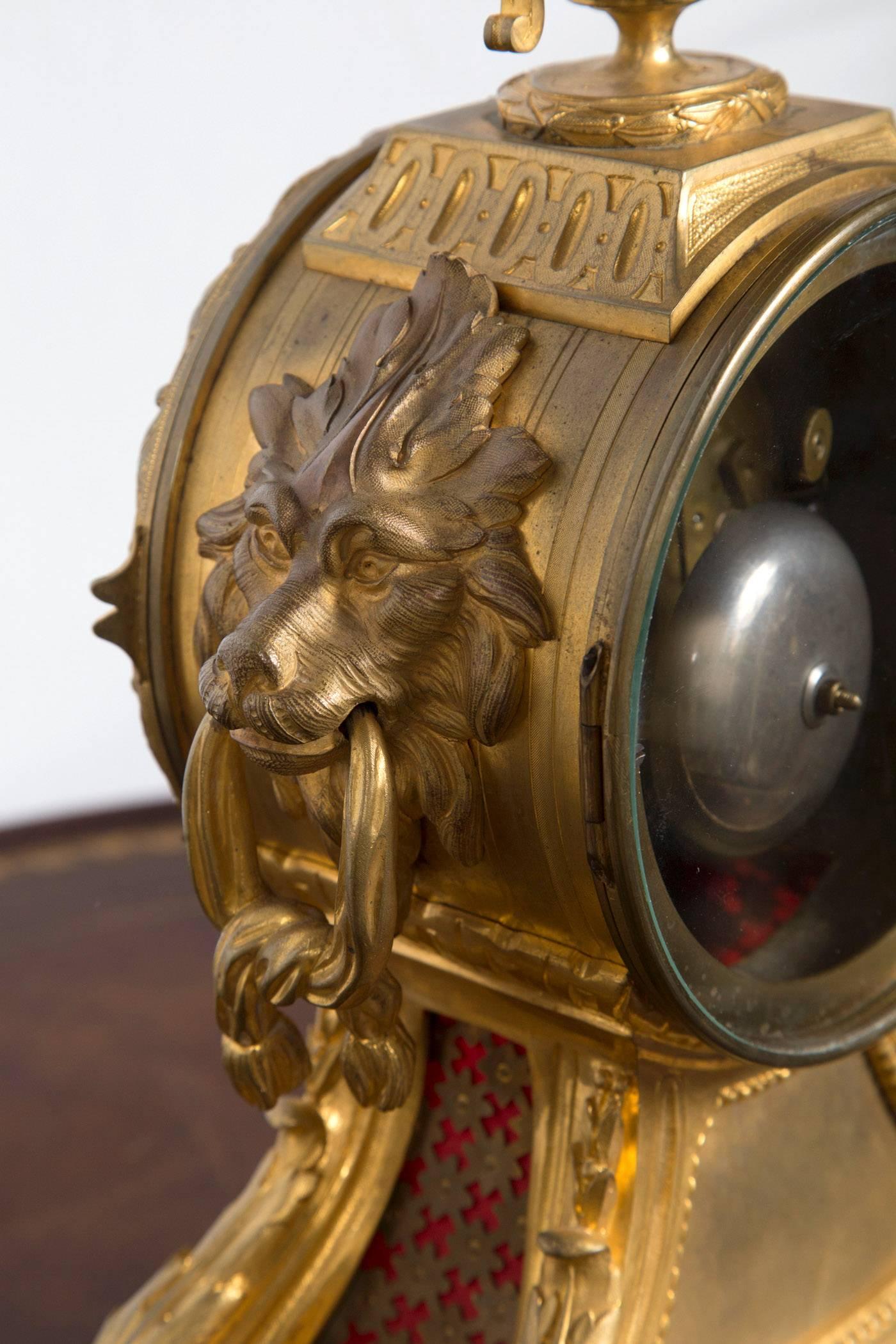 18th Century French Gilt Bronze Clock 3