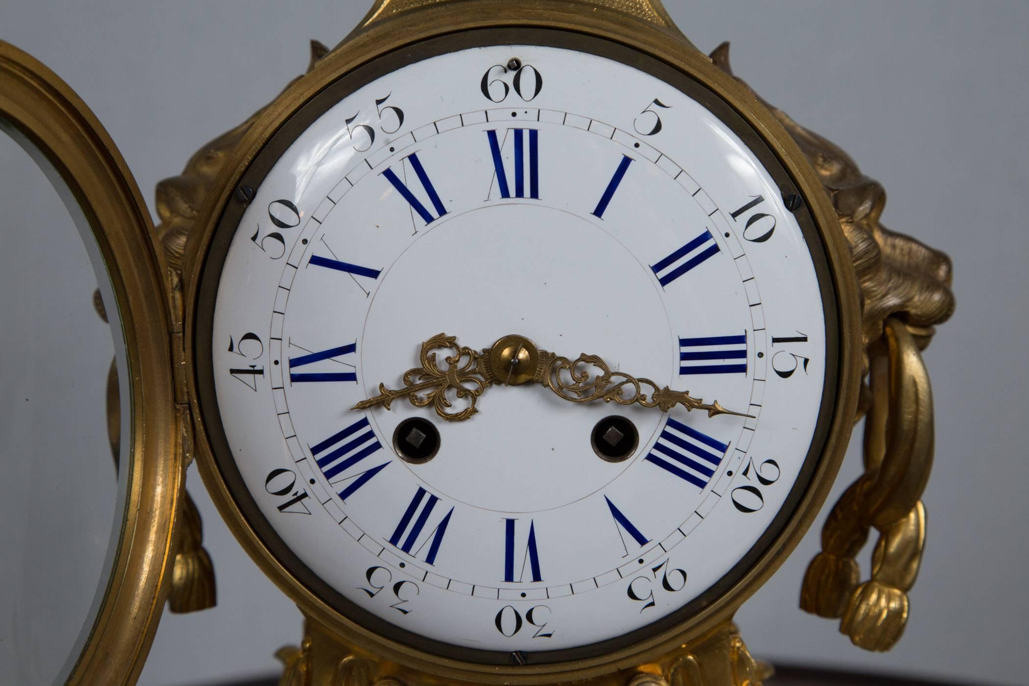 18th Century French Gilt Bronze Clock 5