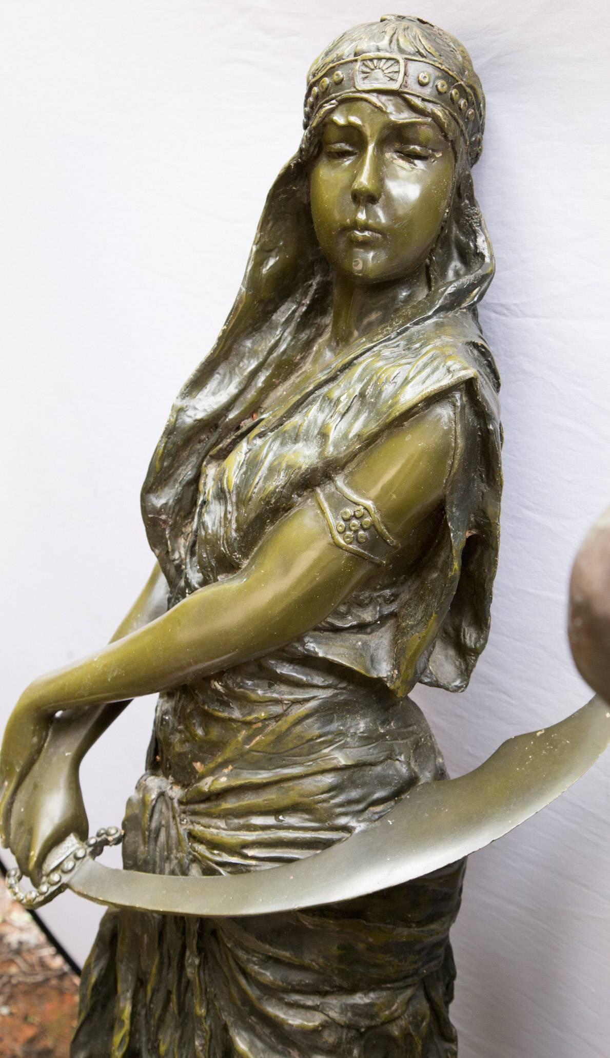 Bronze Standing Figure of Judith In Excellent Condition In Woodbury, CT