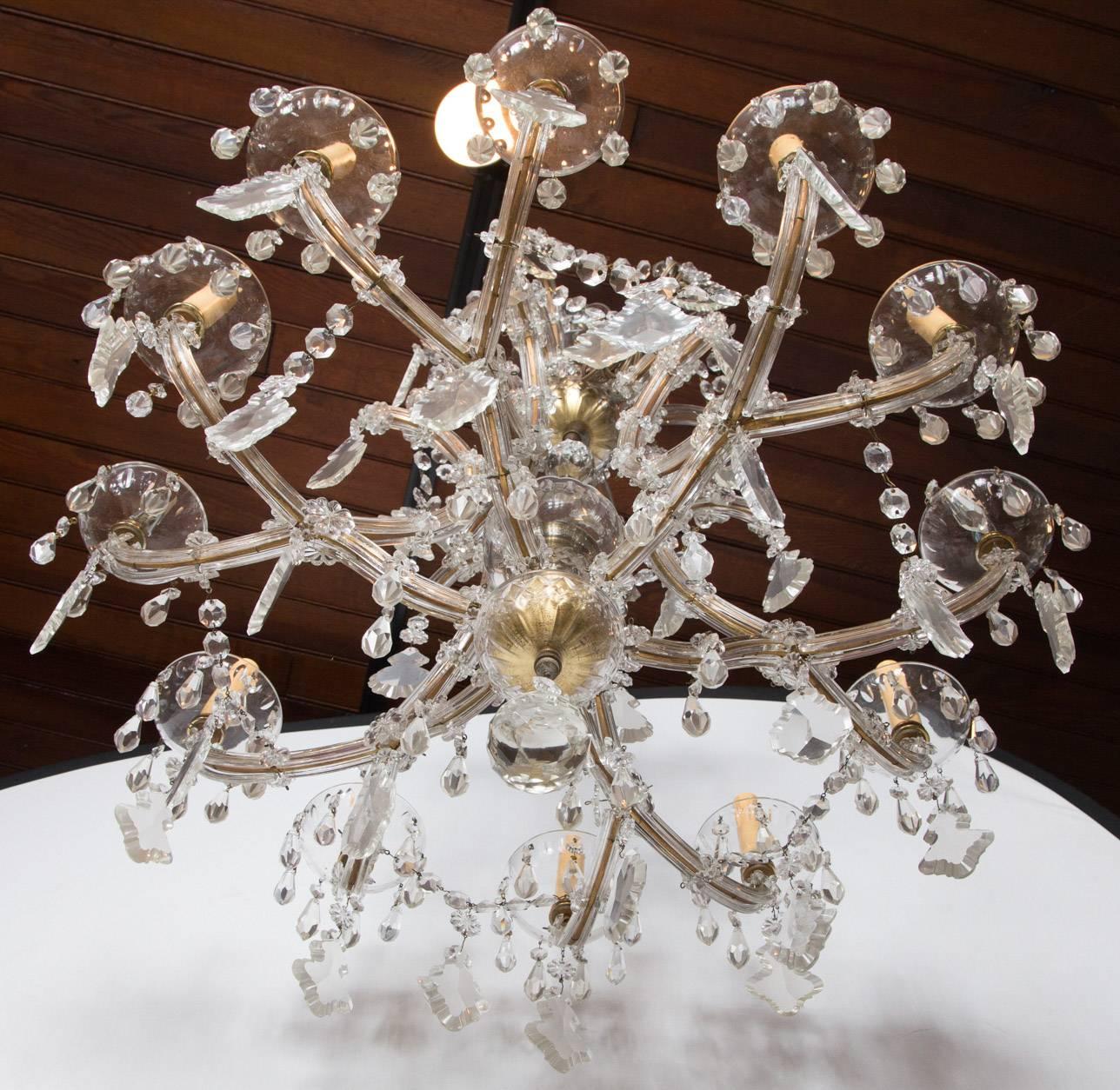 Glass Louis XV Style Chandelier For Sale