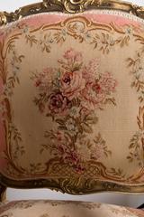 Pair of Painted and Parcel-Gilt Louis XV Style Fauteuils