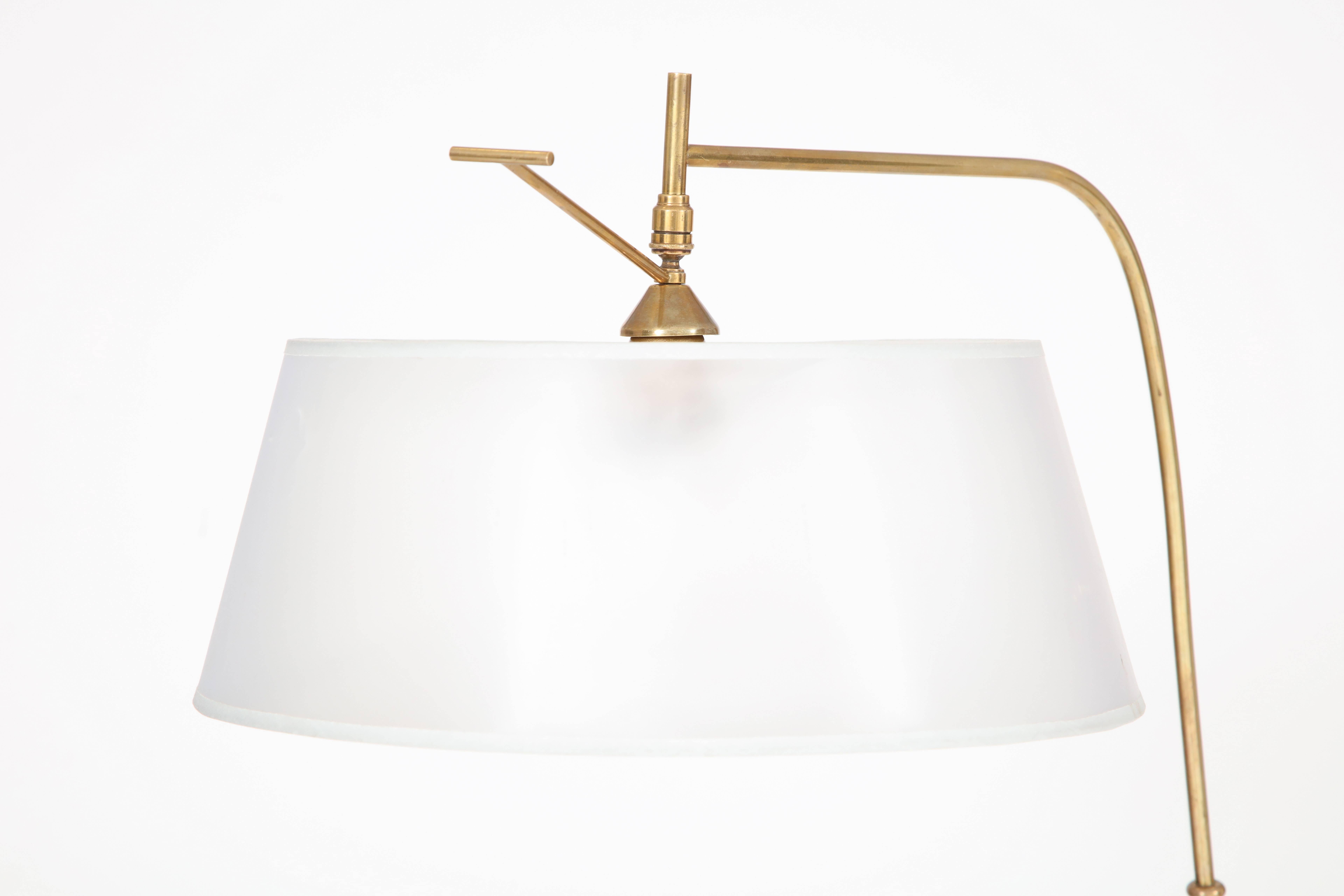 Mid-Century Modern 1950 Maison Lunel Articulating Floor Lamp For Sale