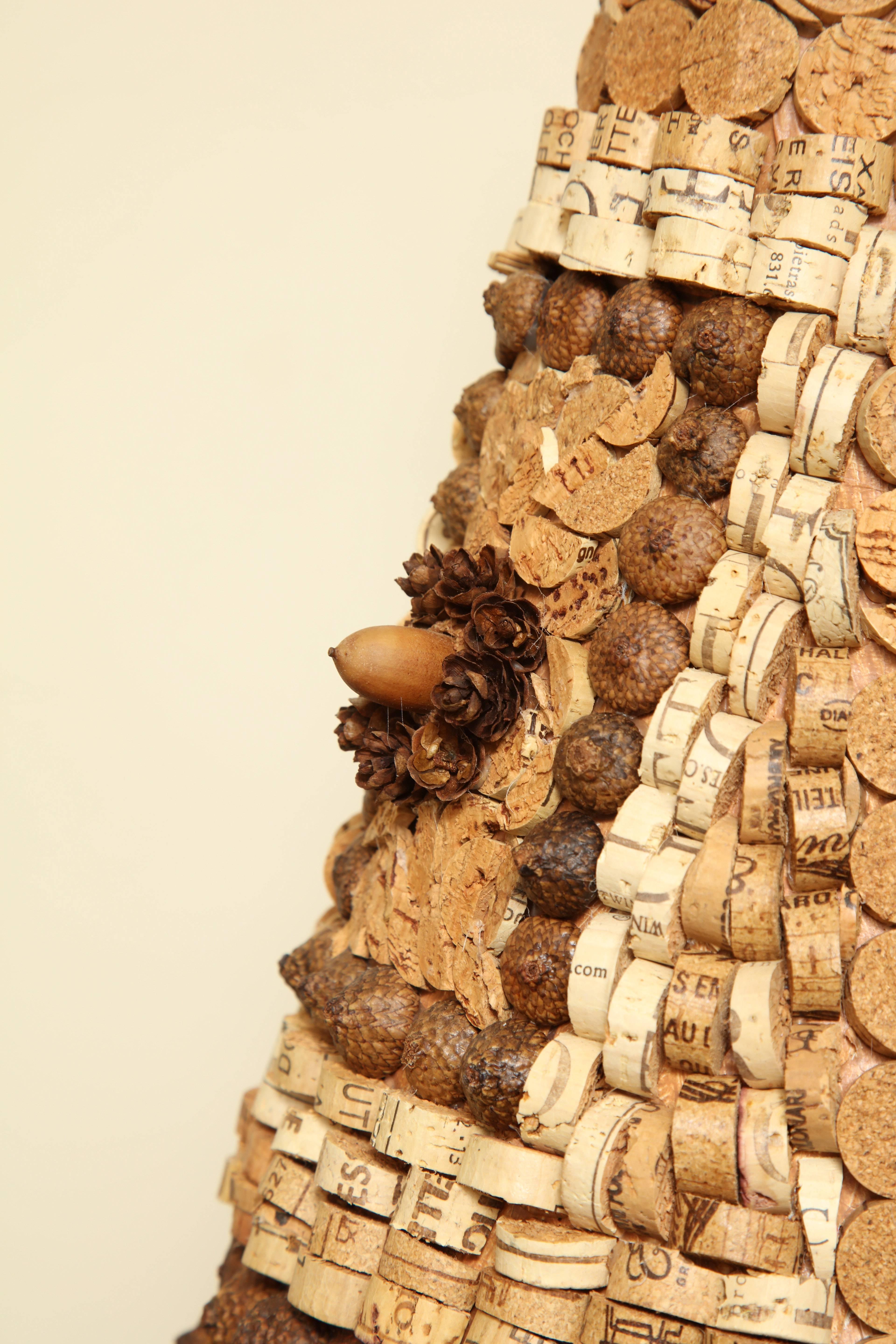 Marian McEvoy Natural Corkillage Cone Sculpture 3