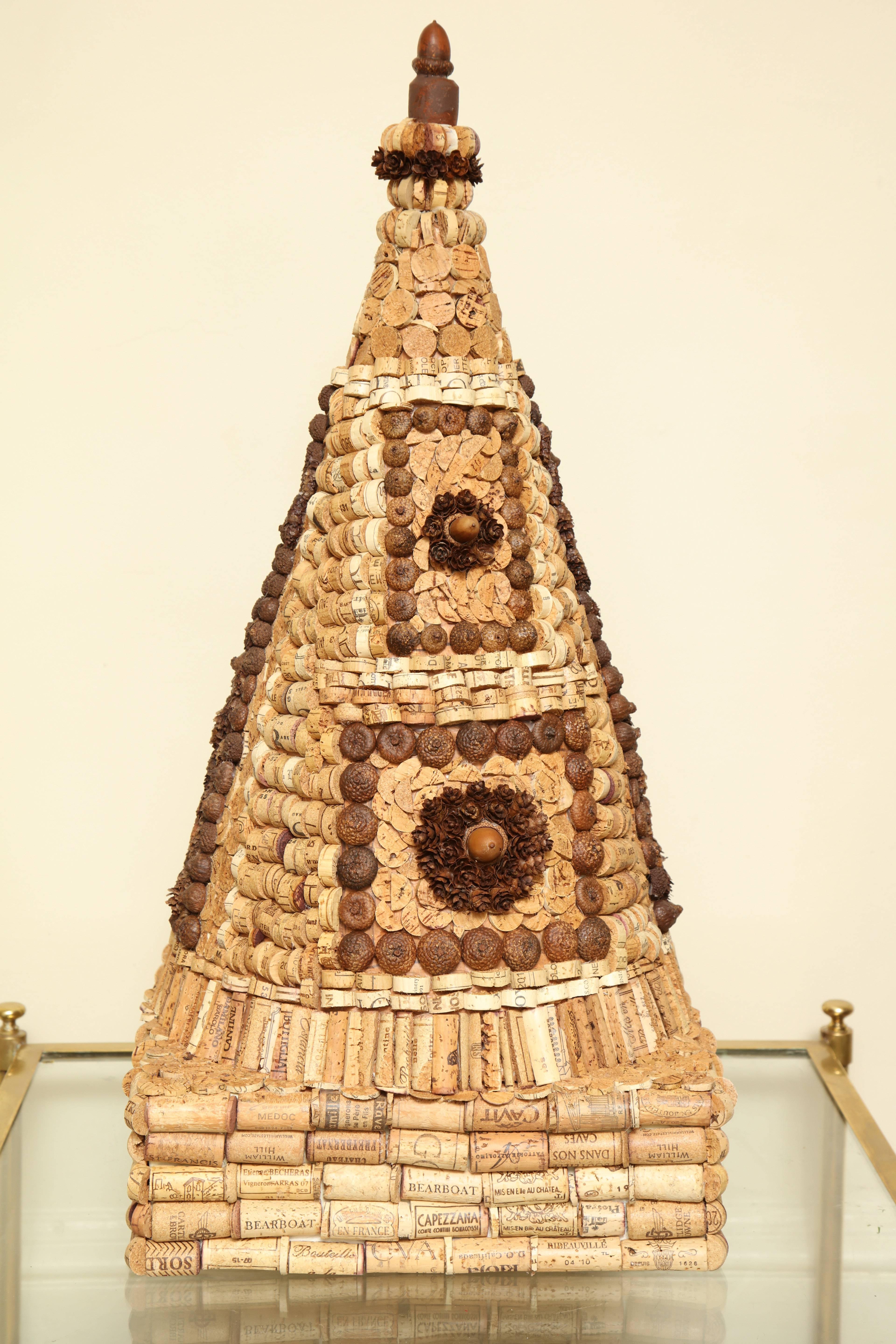 Marian McEvoy Natural Corkillage Cone Sculpture 4