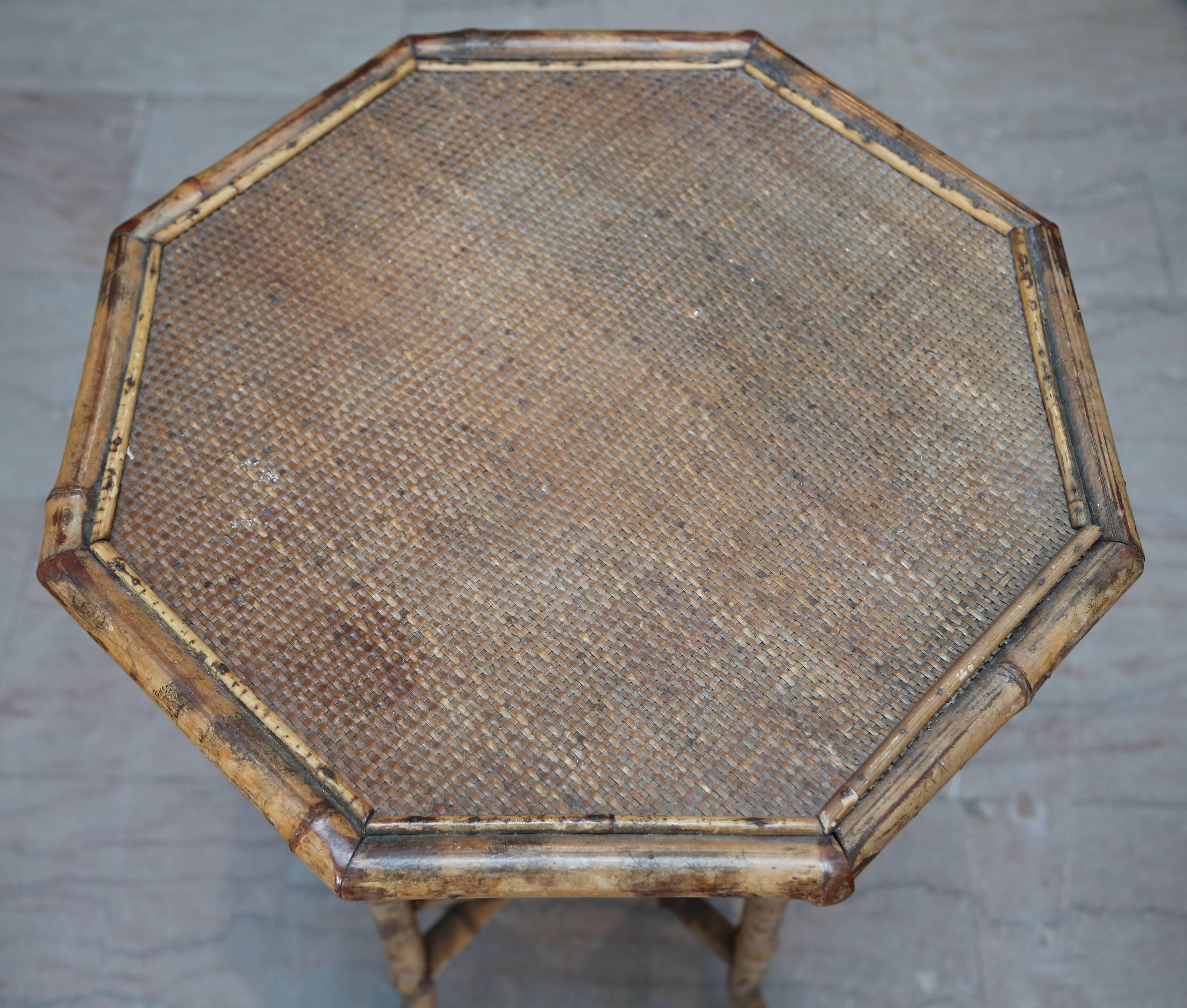 Edwardian 19th Century English Bamboo Side Table