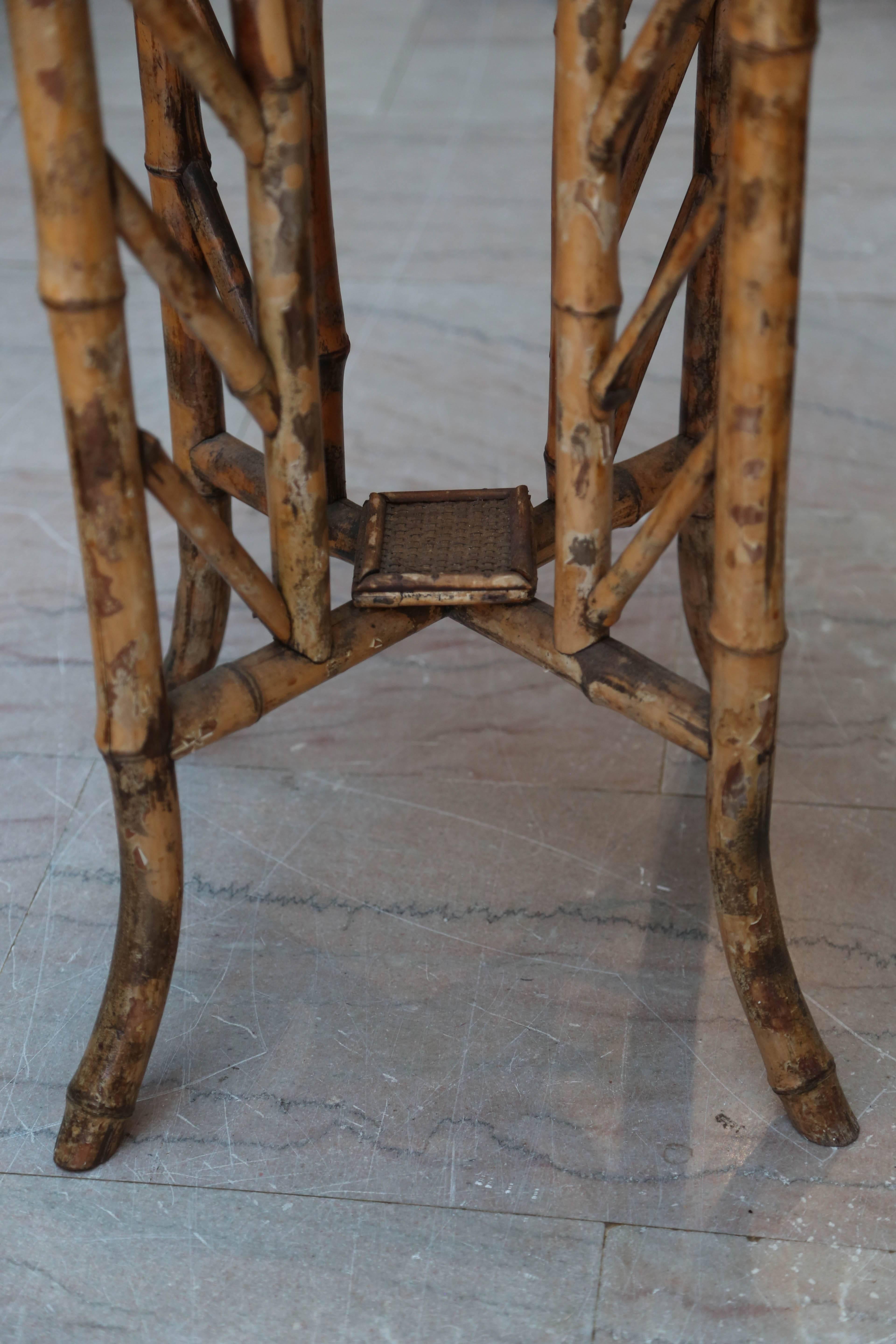 19th Century English Bamboo Side Table 2