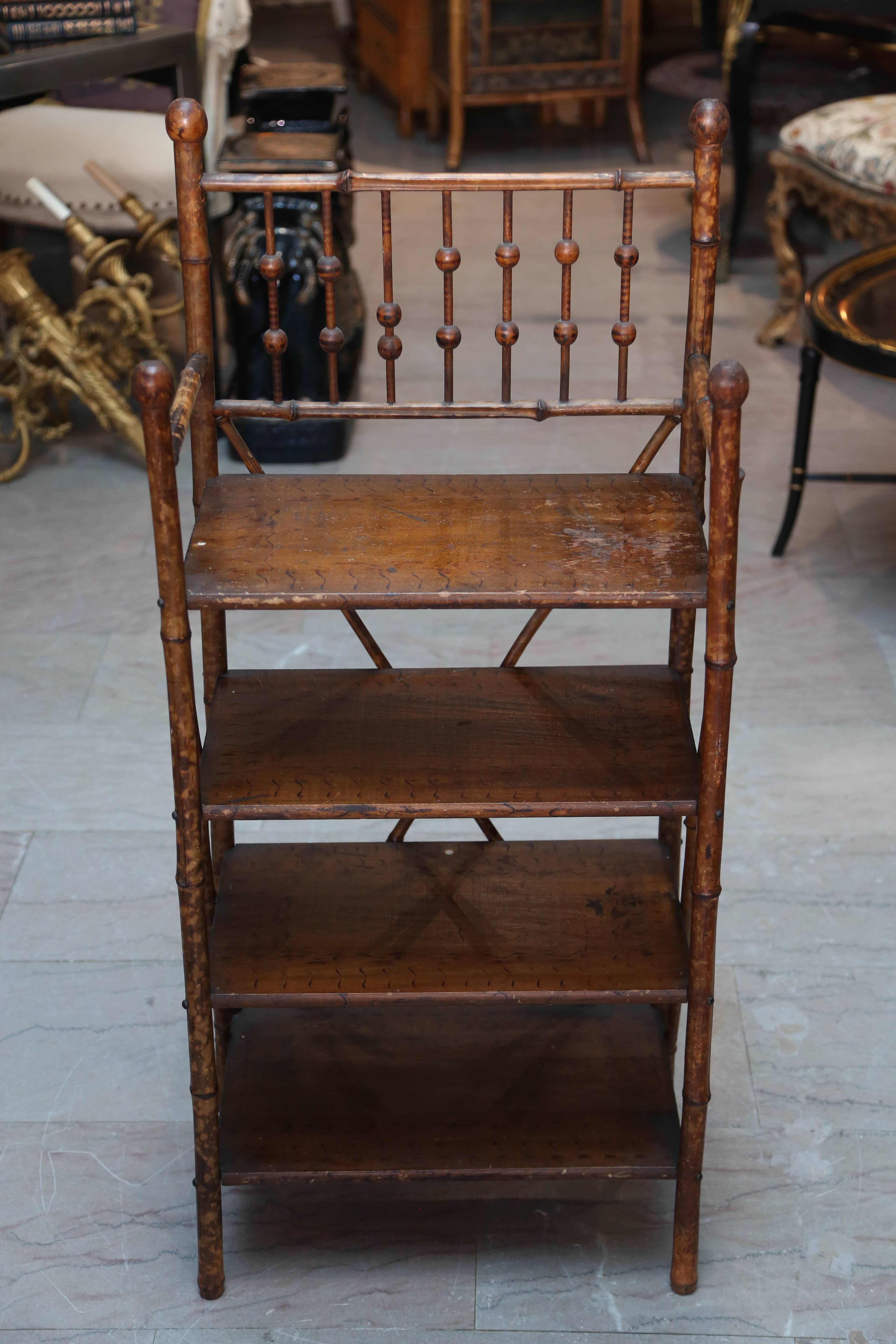 19th Century English Bamboo Bookstand In Good Condition In West Palm Beach, FL