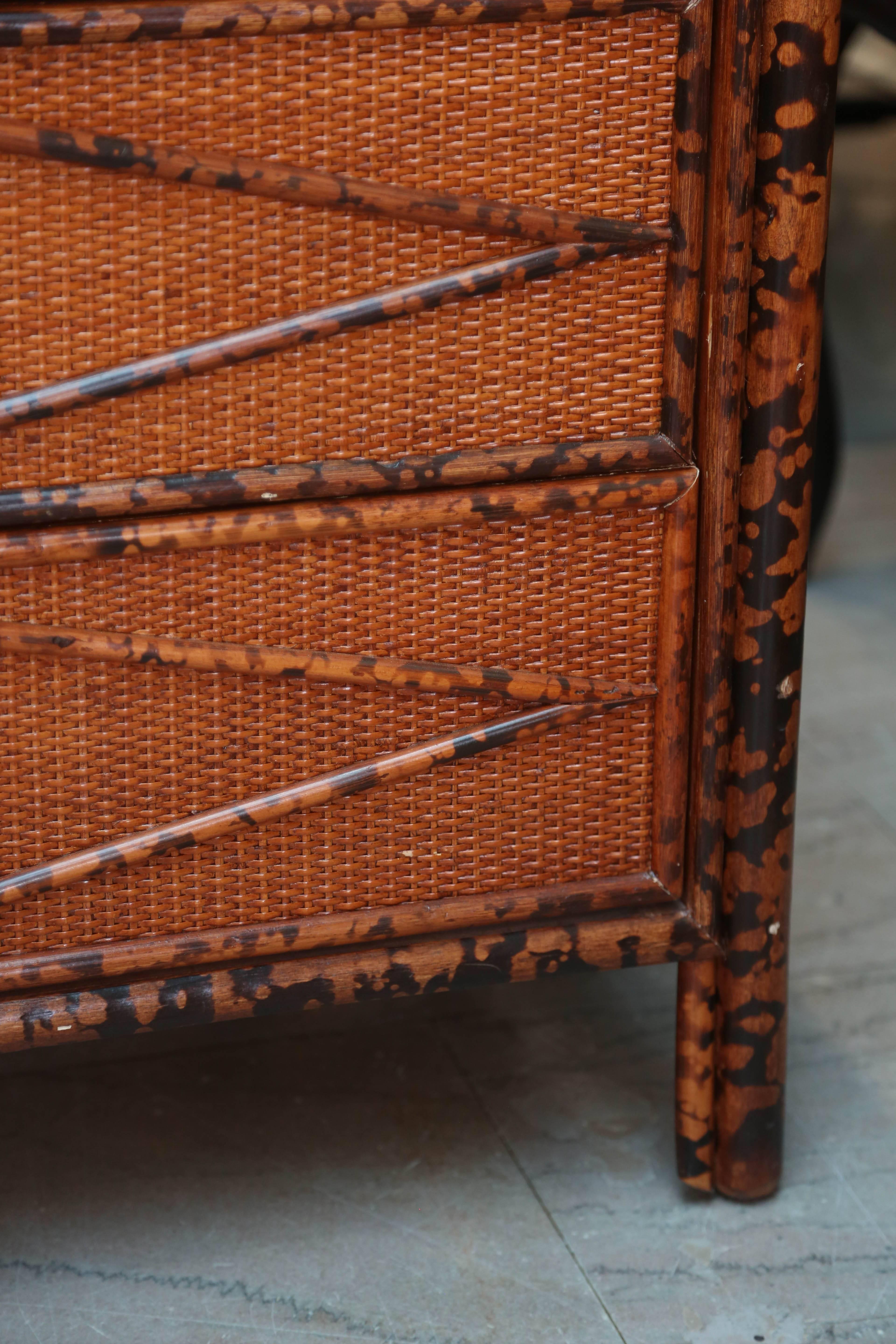 20th Century Superb Mid-Century Bamboo Dresser