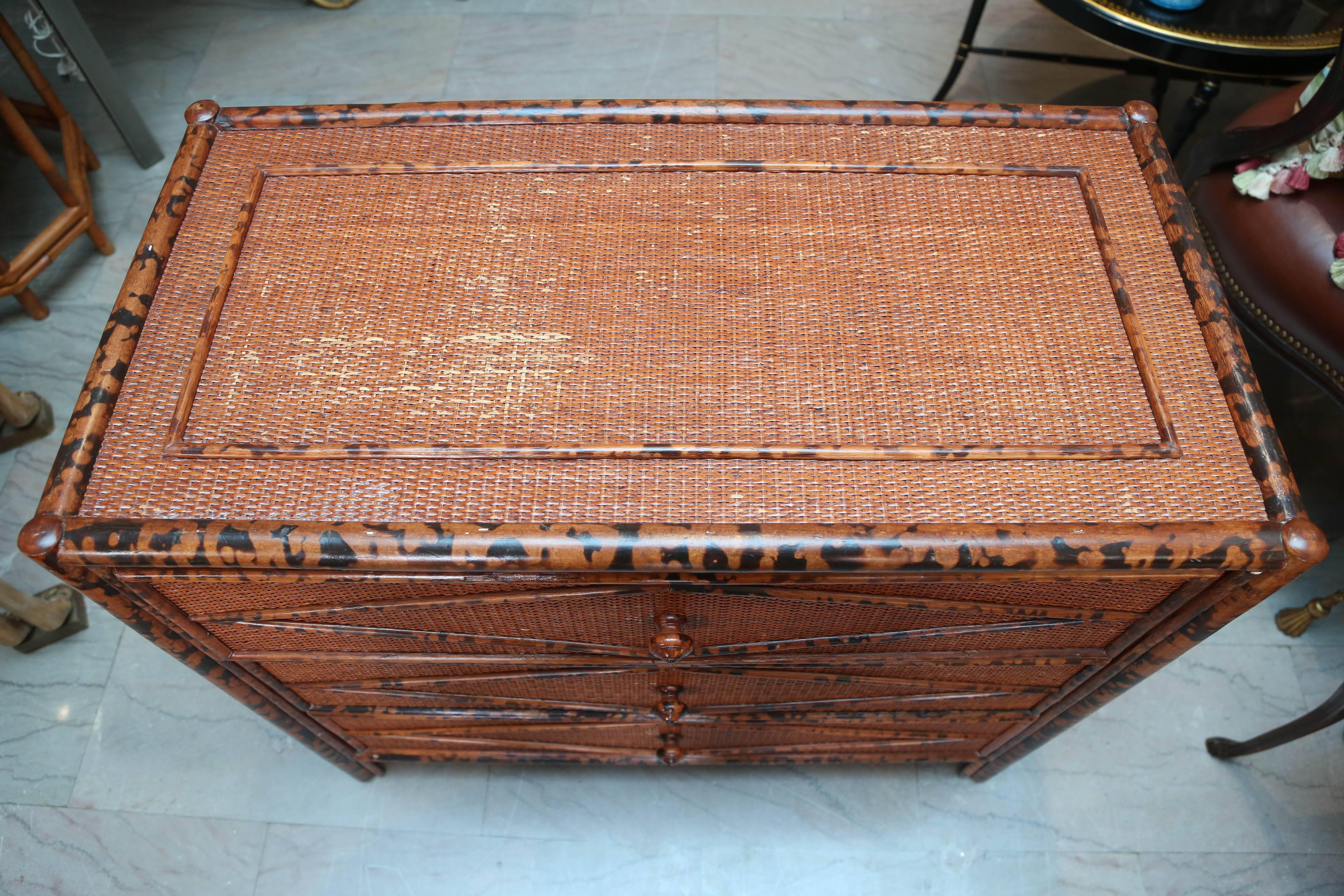 Superb Mid-Century Bamboo Dresser 1