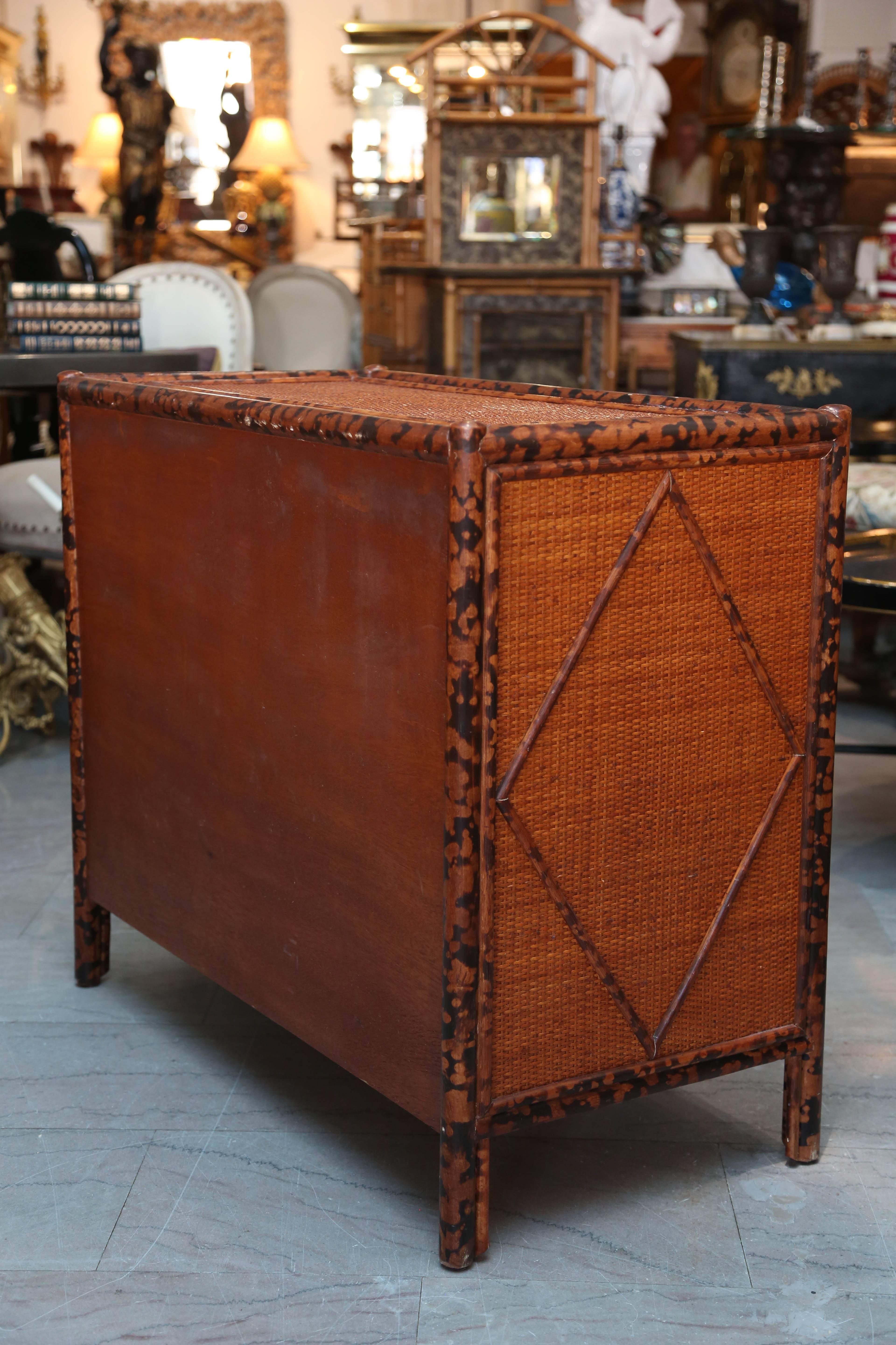 Superb Mid-Century Bamboo Dresser 3