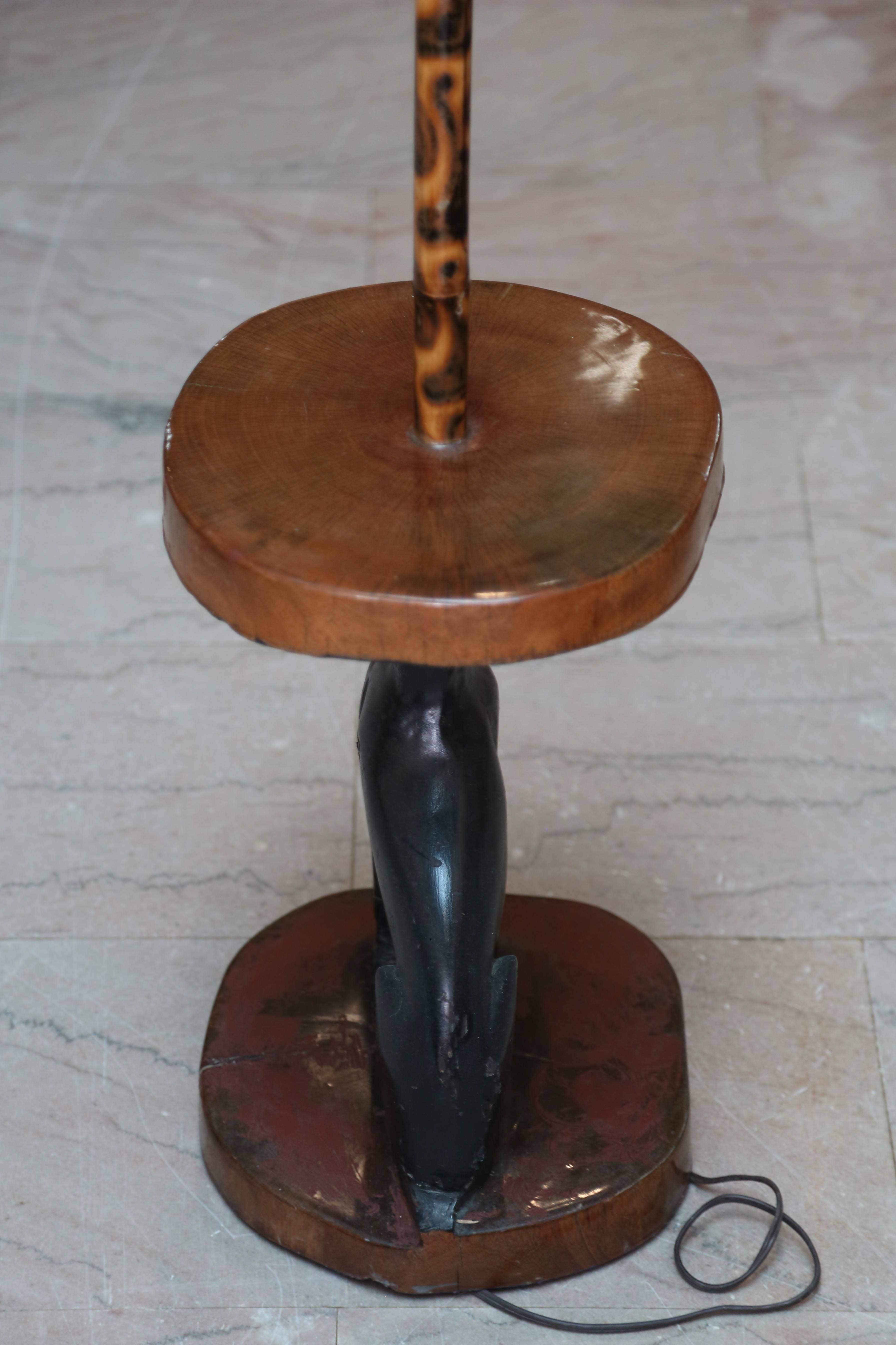 20th Century Safari Motif Lamp Table