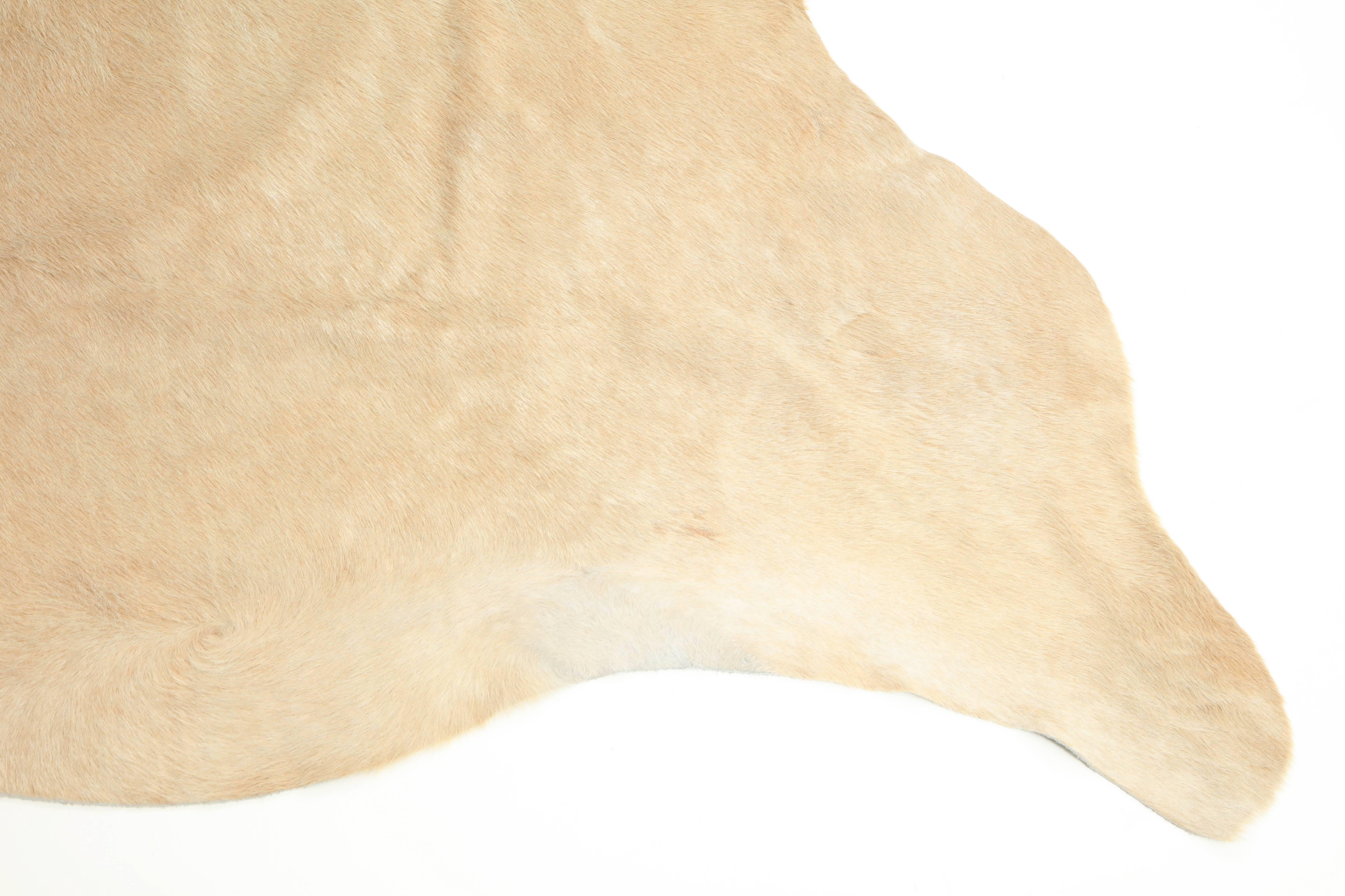 Rug, Cow Hide, Beige In Excellent Condition In New York, NY