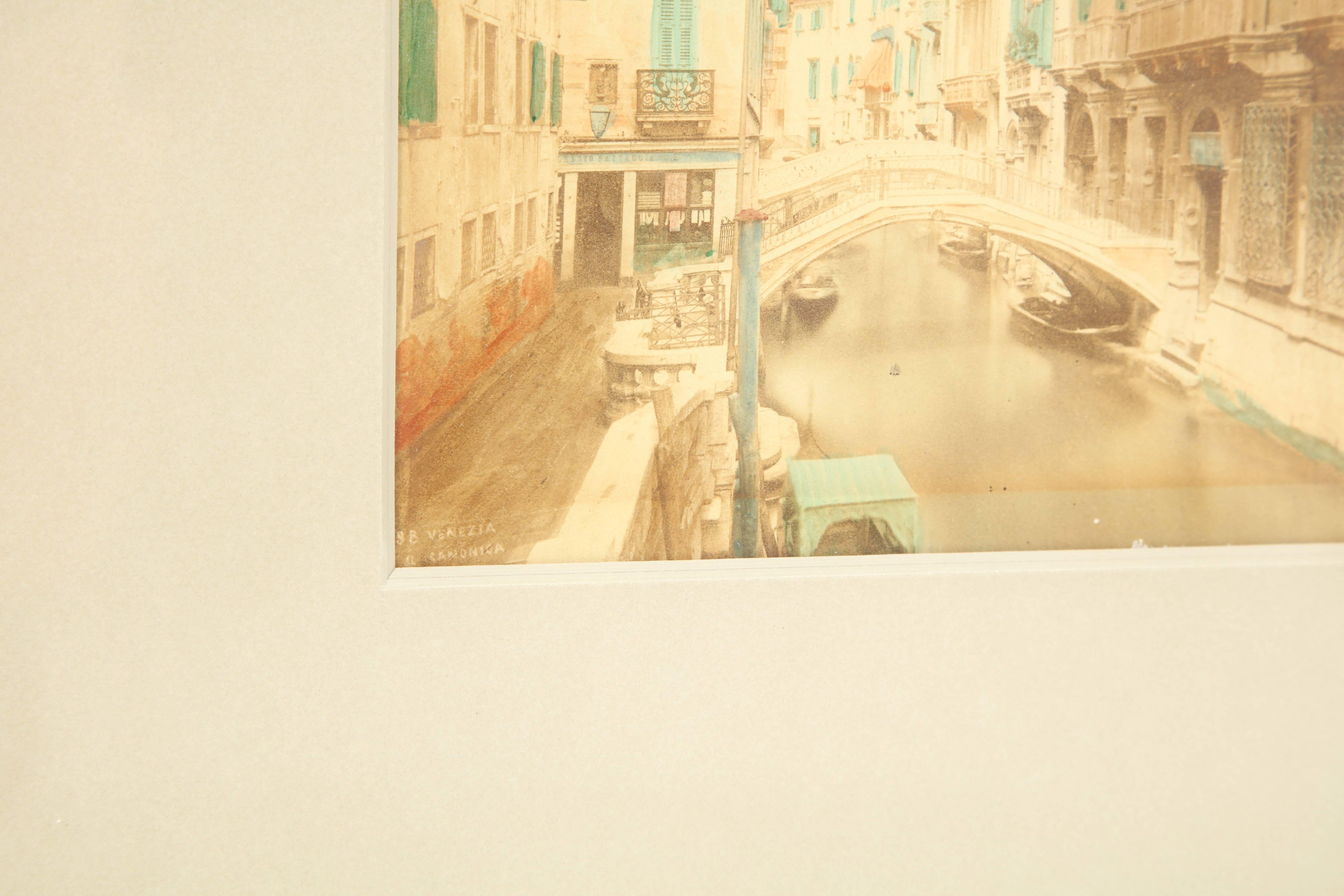 Early 20th Century Handcolored Venice Photos For Sale