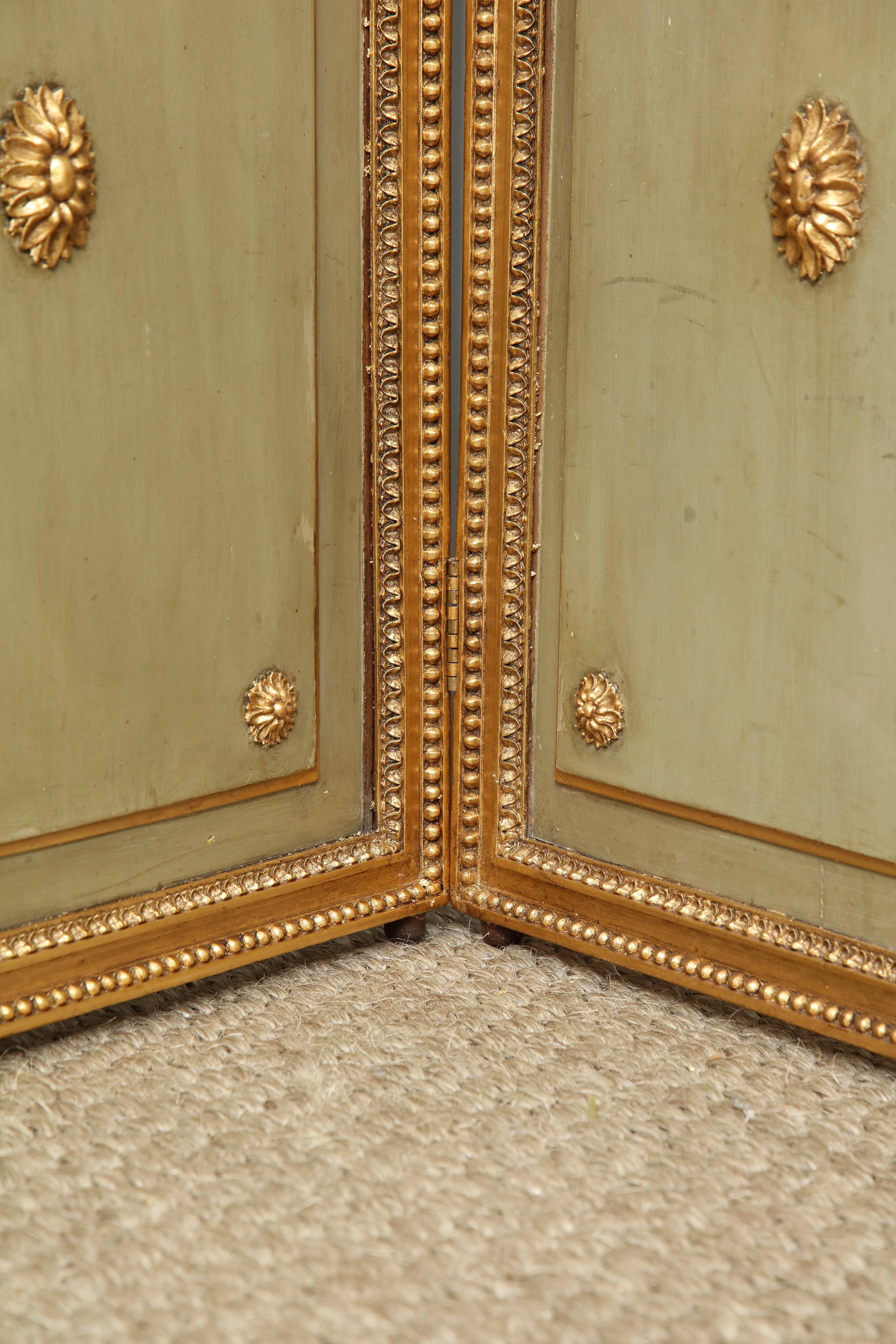 19th Century Louis XVI Style Three-Panel Screen For Sale