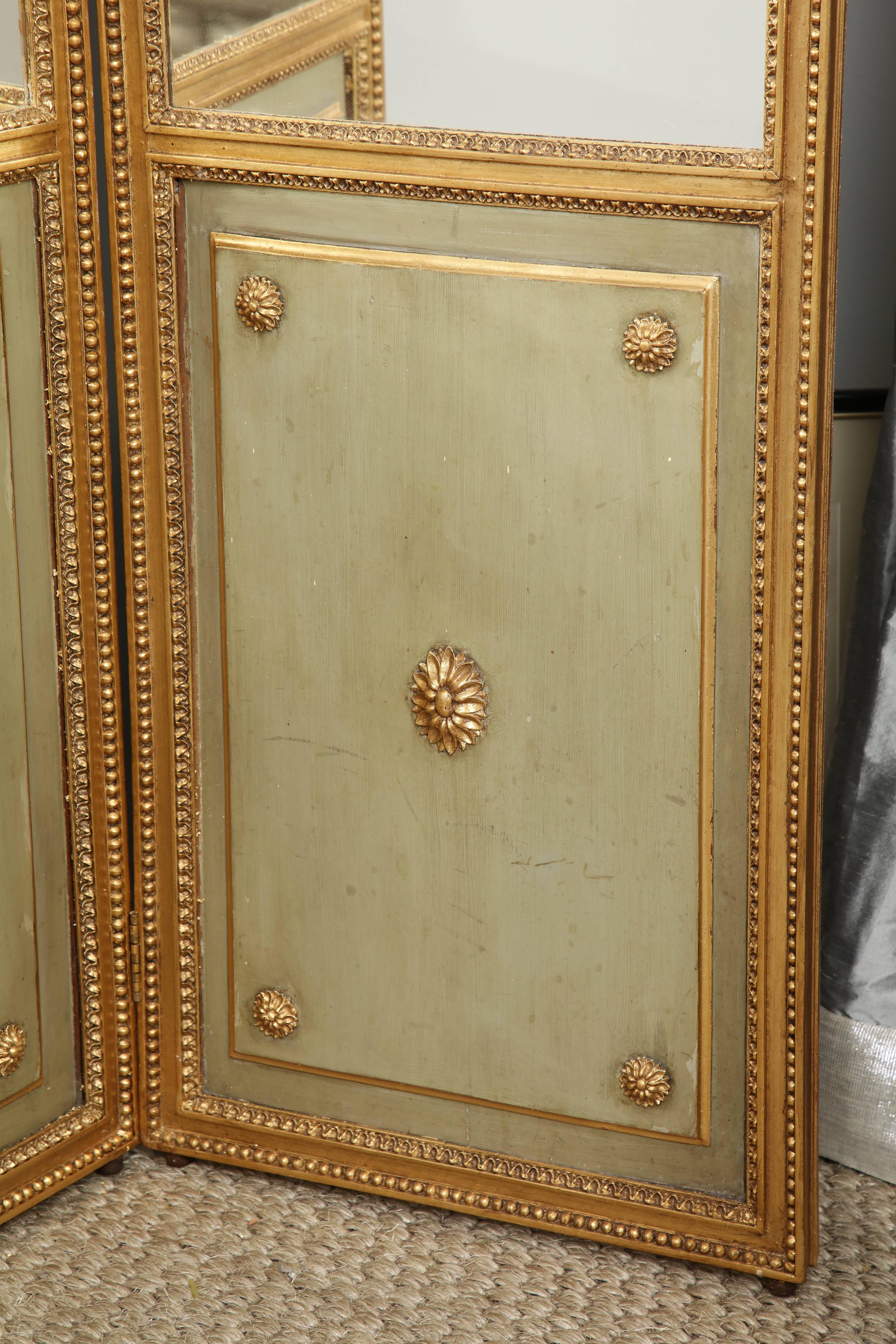 Louis XVI Style Three-Panel Screen For Sale 1