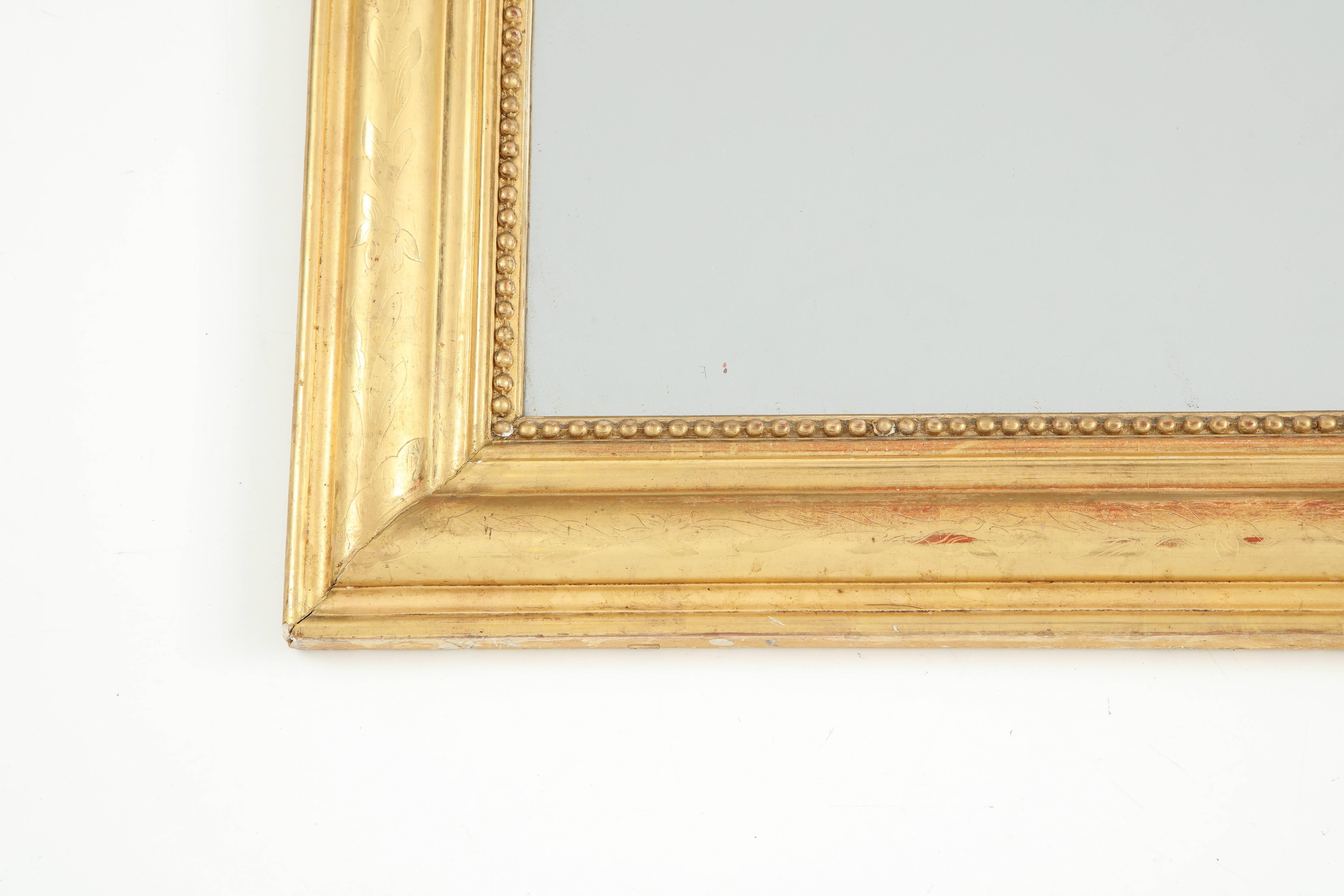 Louis Philippe Giltwood Mirror In Good Condition In New York, NY