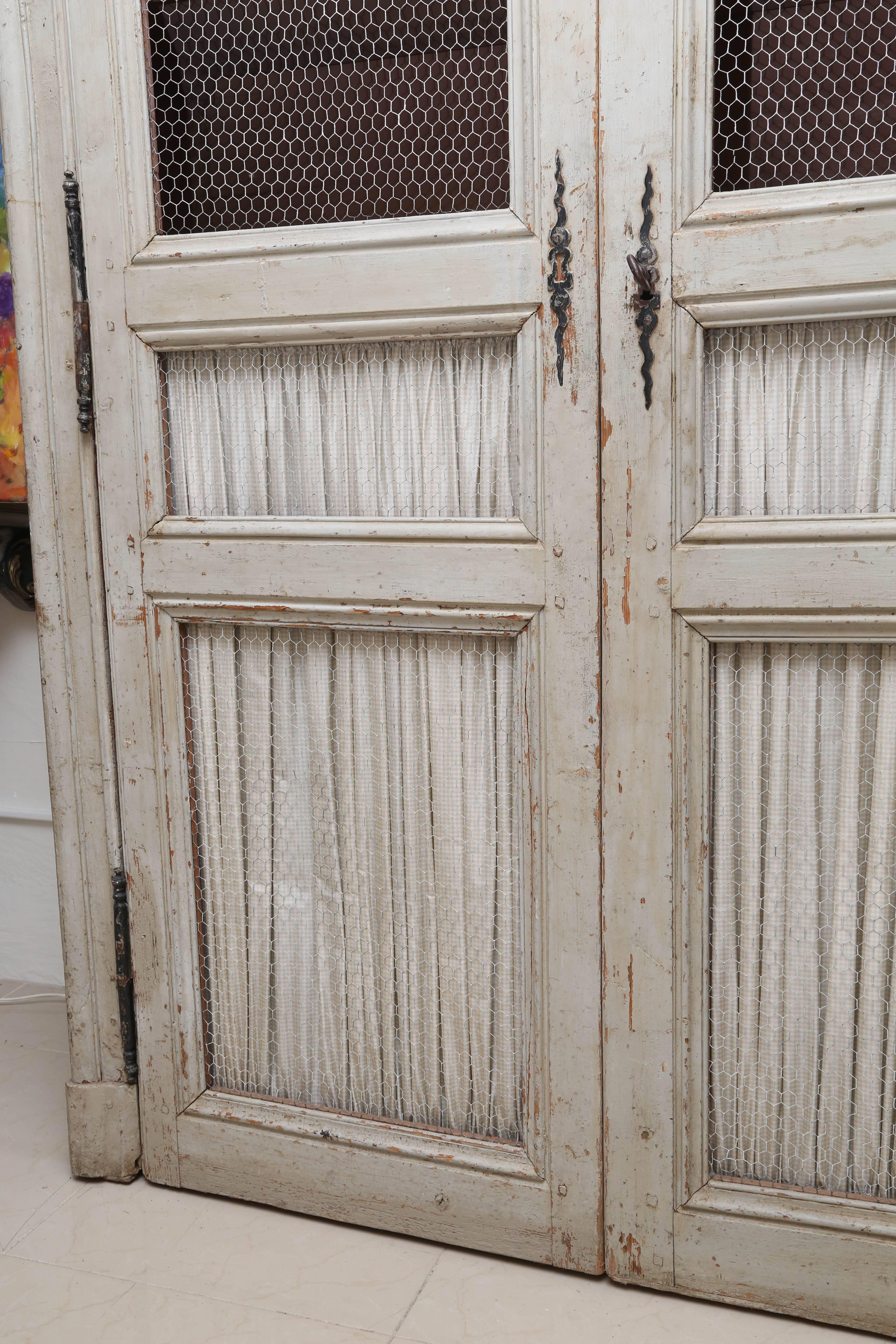 Beautiful 19th Century Hand Painted French Provincial Cupboard In Good Condition In West Palm Beach, FL