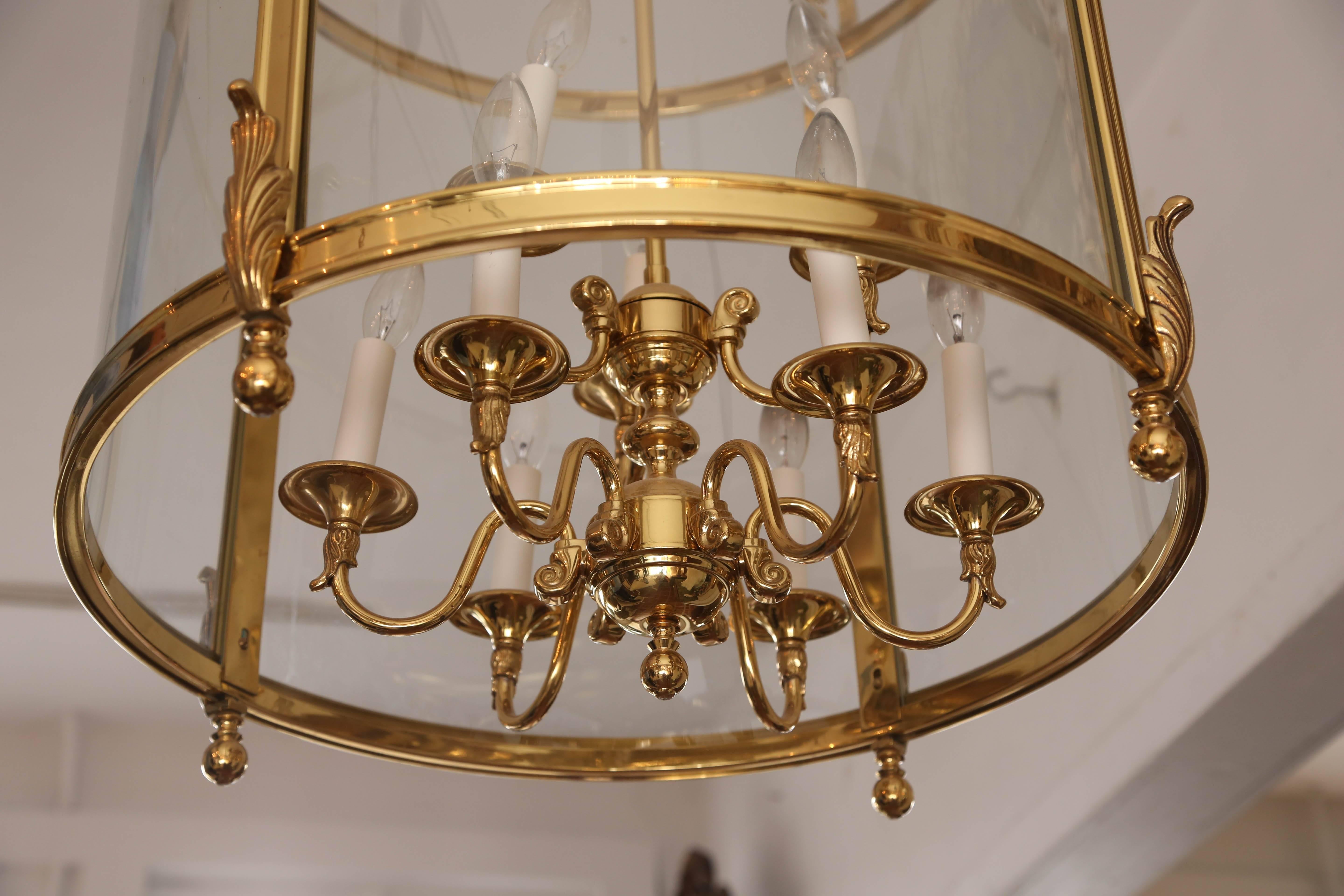 American Superb Solid Brass Chandelier Lantern Style