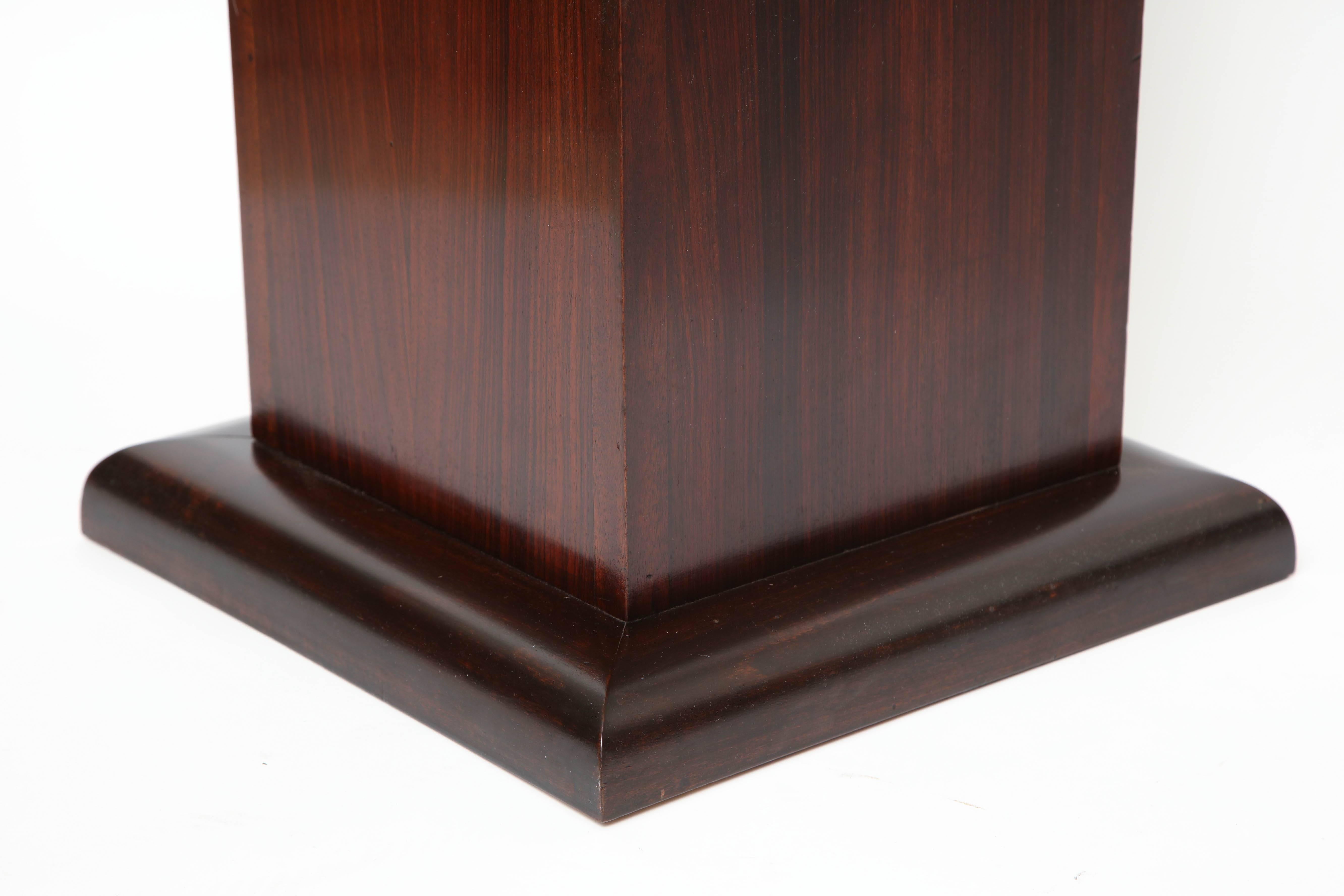 French Art Deco Rosewood Column Bookcase In Excellent Condition In New York, NY