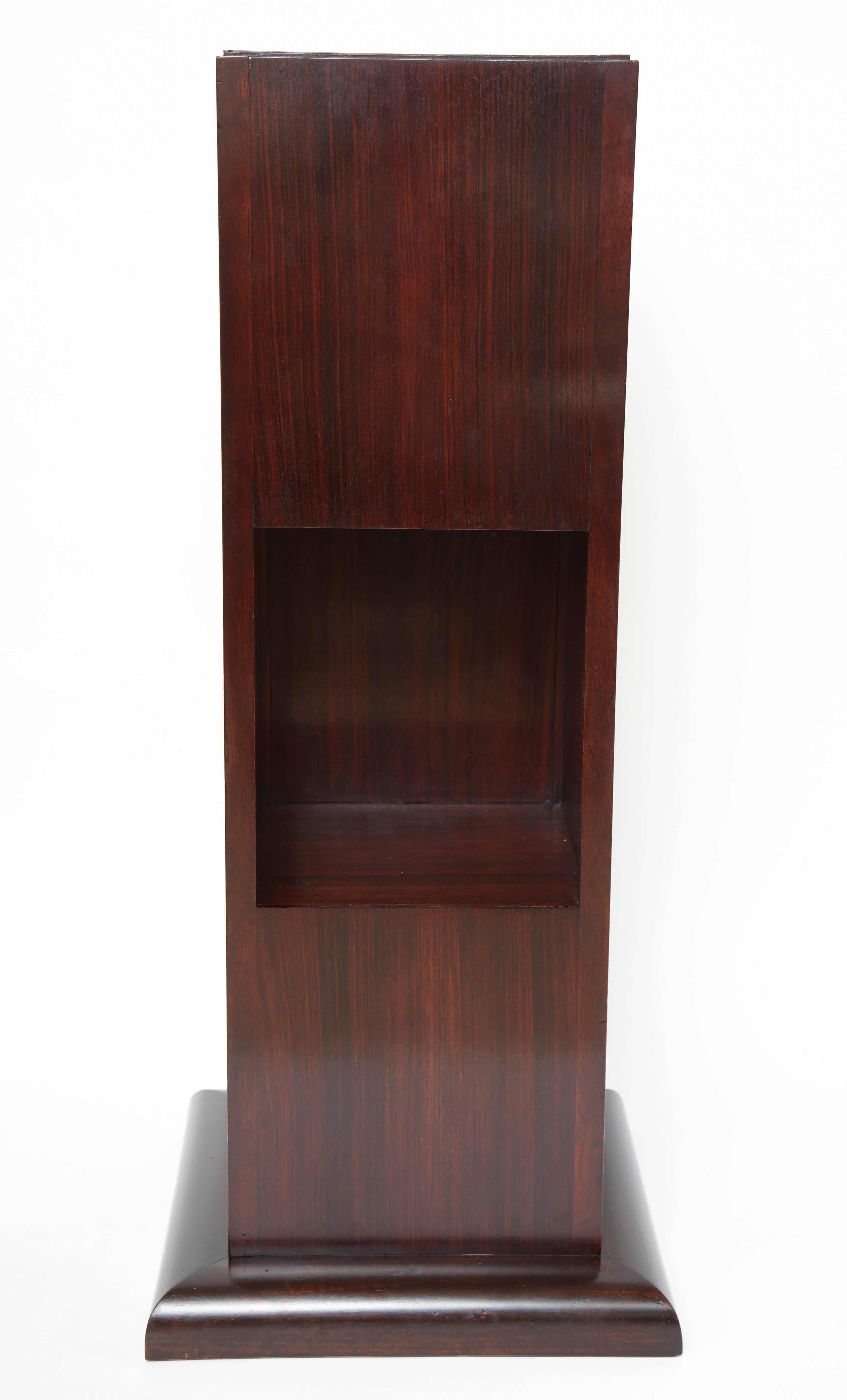 Mid-20th Century French Art Deco Rosewood Column Bookcase