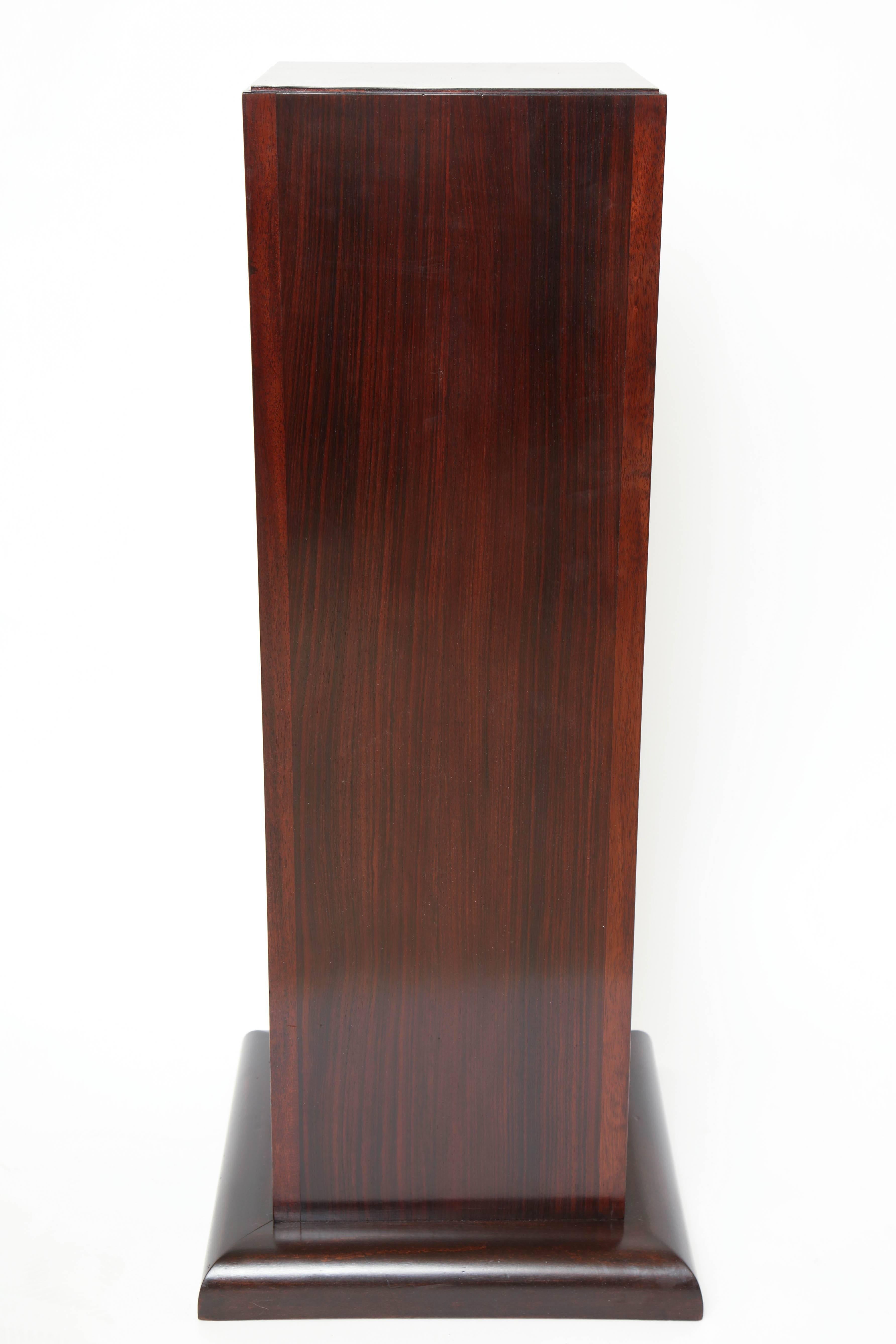 French Art Deco Rosewood Column Bookcase 1