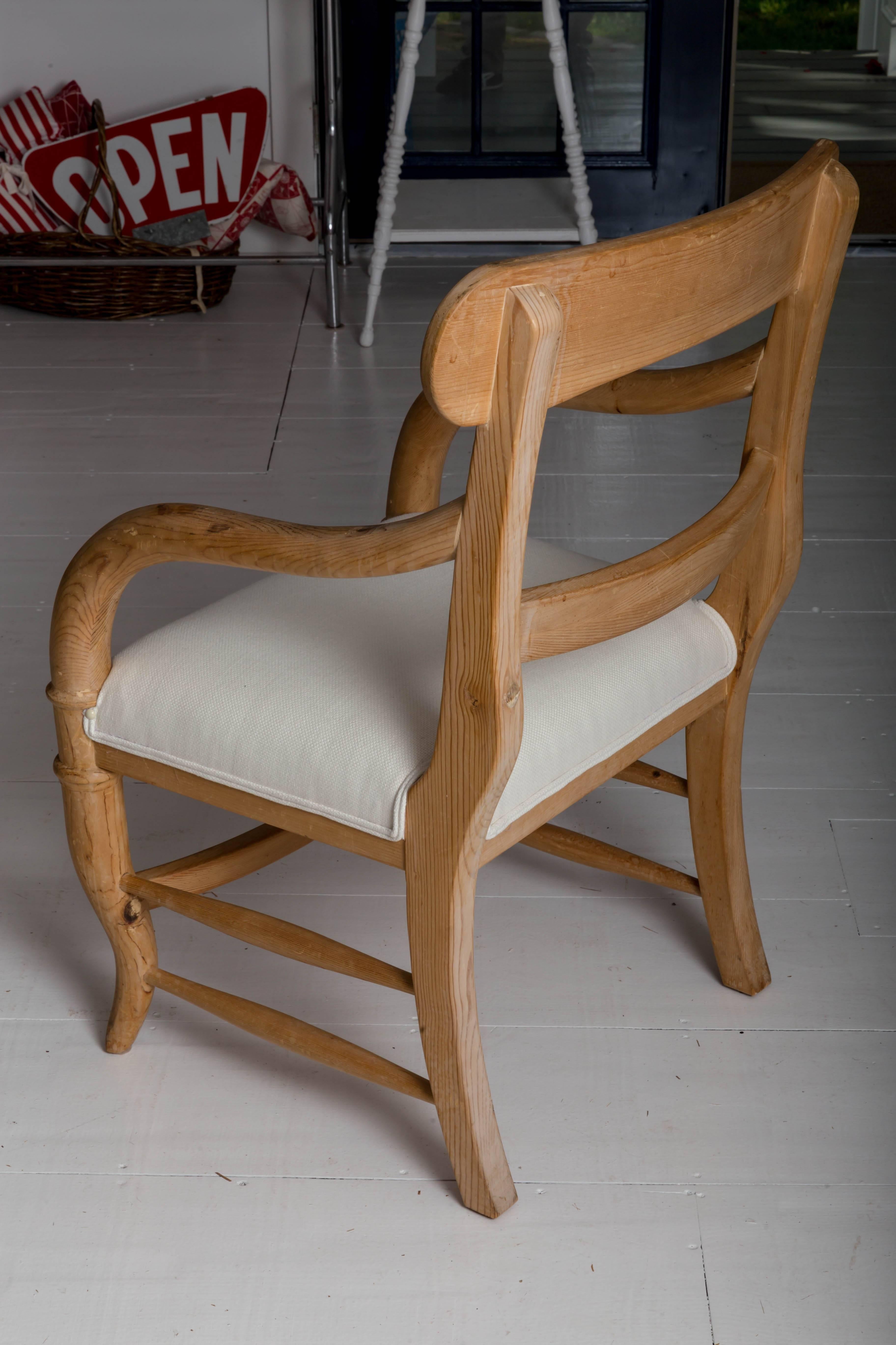 Pair of Michael Taylor Pine Armchairs In Good Condition In New York City, NY