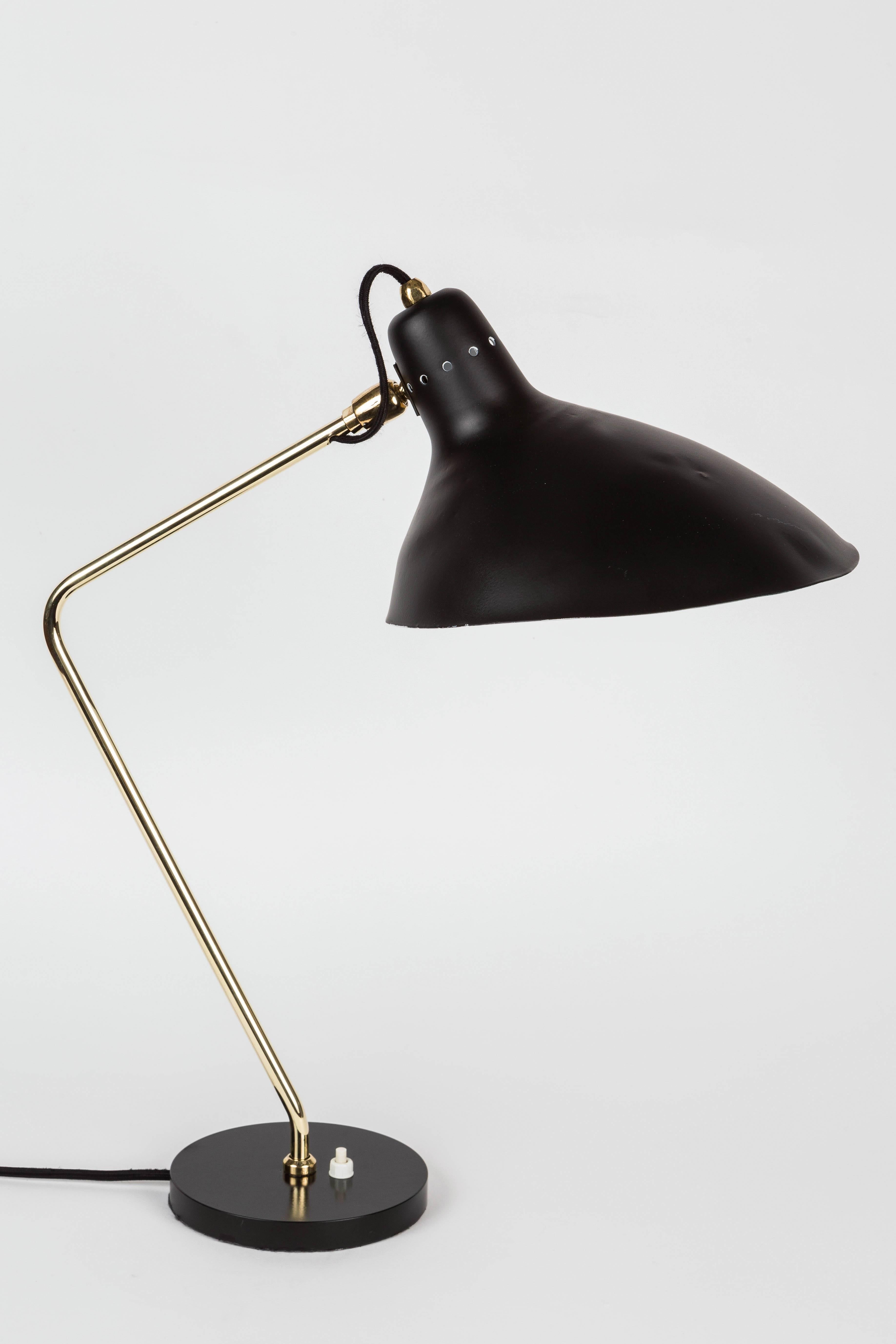 Metal Pair of 1950s Boris Lacroix Table Lamps
