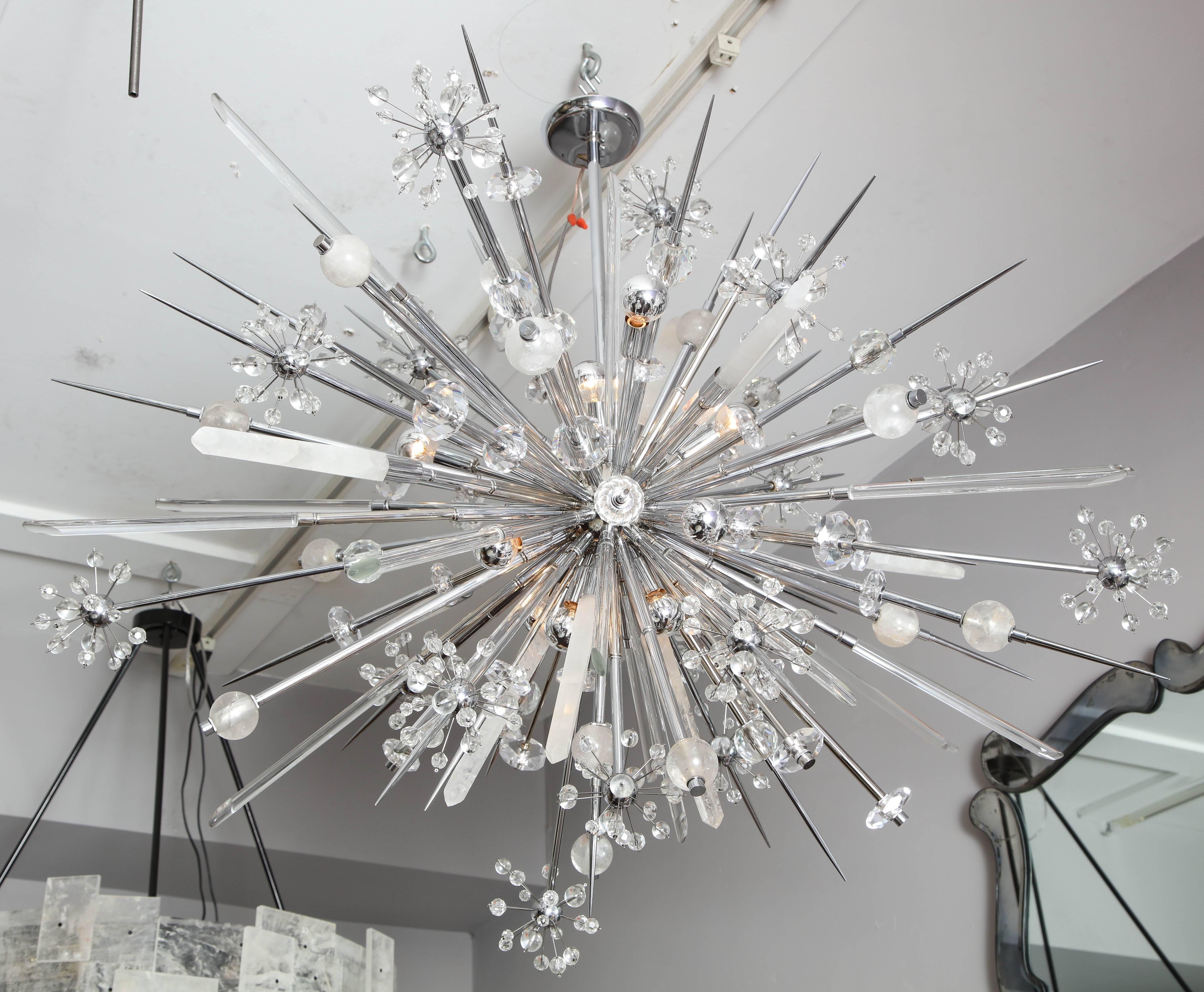 Glamorous custom rock crystal Sputnik.