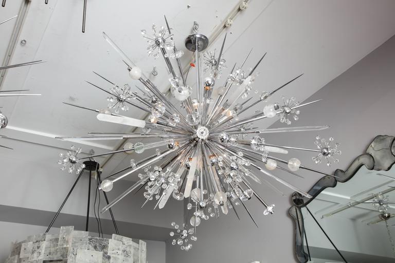 Modern Glamorous Custom Rock Crystal Sputnik For Sale