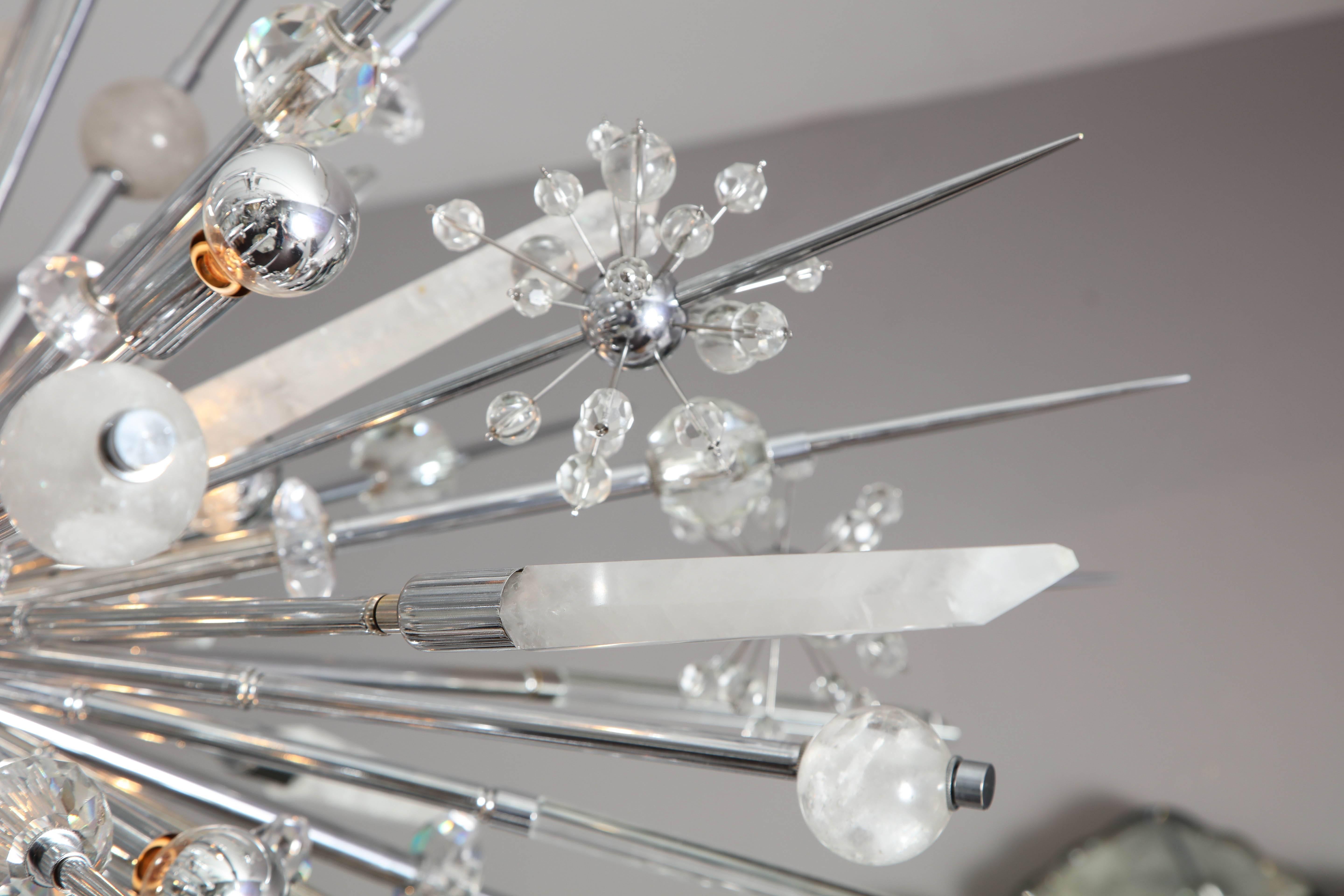 Glamorous Custom Rock Crystal Sputnik For Sale 2