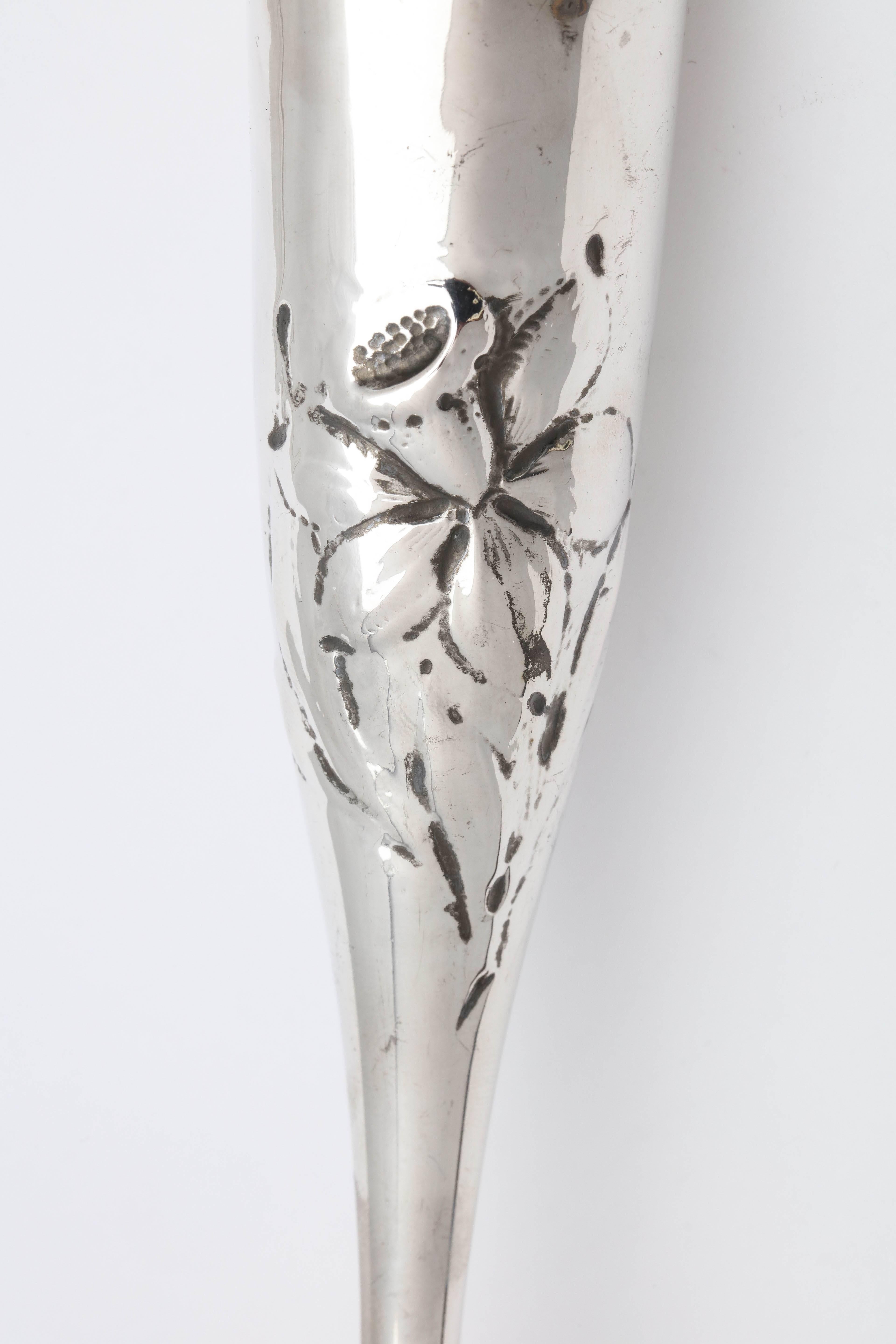 Art Nouveau Sterling Silver Bud Vase In Excellent Condition In New York, NY