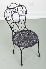Early Pair of 19th Century French Wrought Iron Garden Chairs