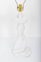 Pair of Plaster Draped Lamps in the Manner of Dickinson