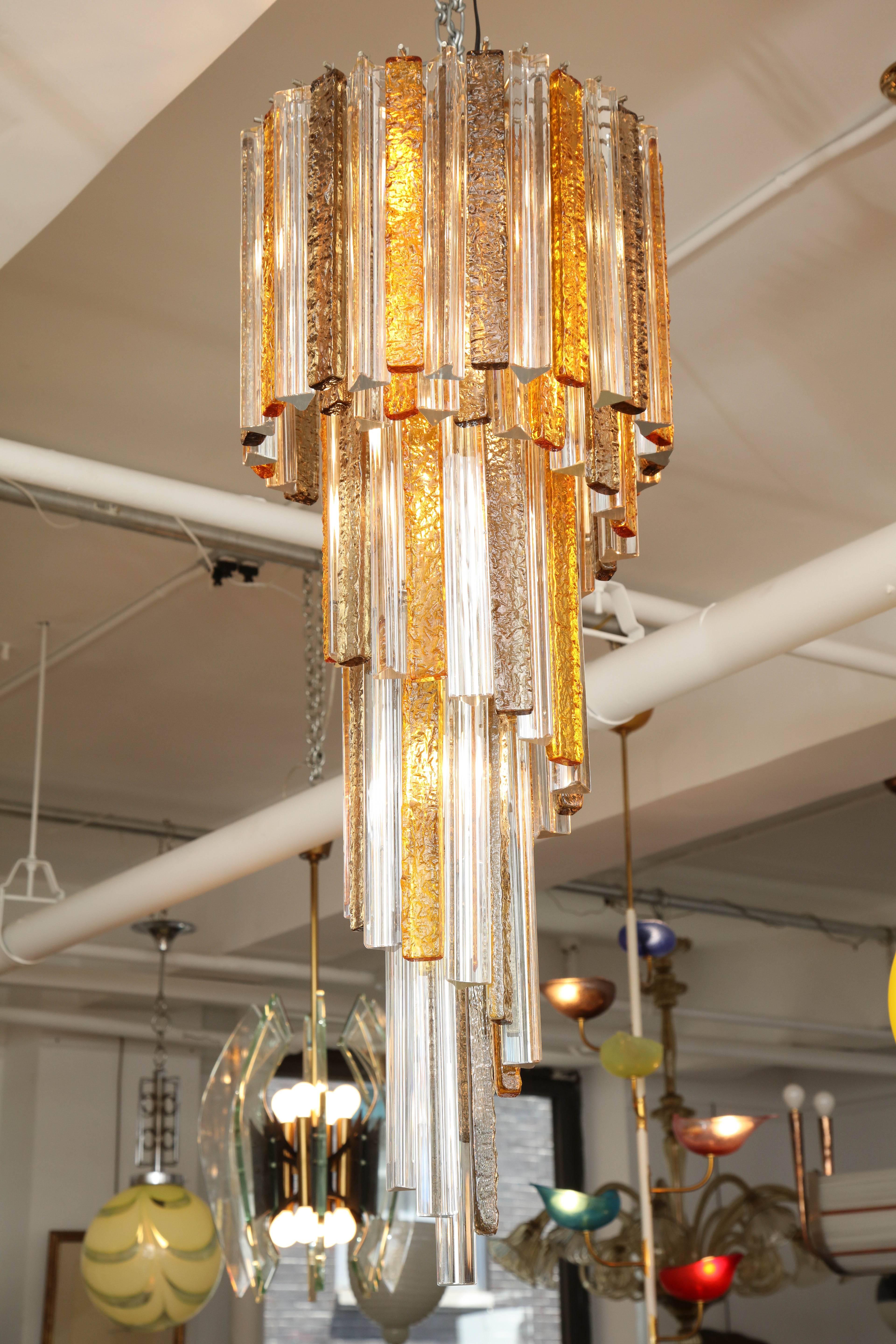Mid-Century Modern Venini Chandelier Made in Venice, 1965 For Sale