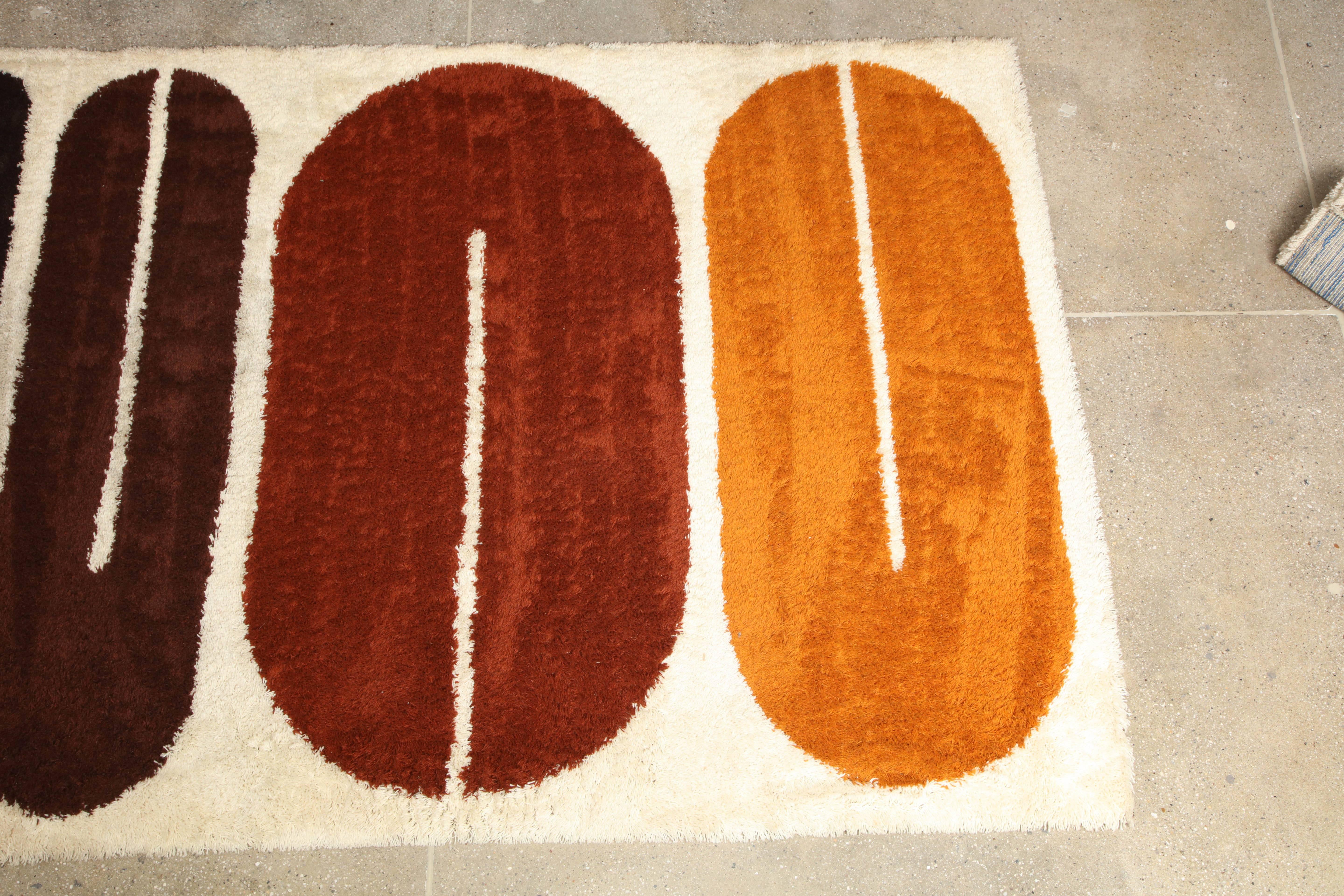 Mid-Century Modern Hojer Eksport Wilton Carpet Made in Denmark For Sale