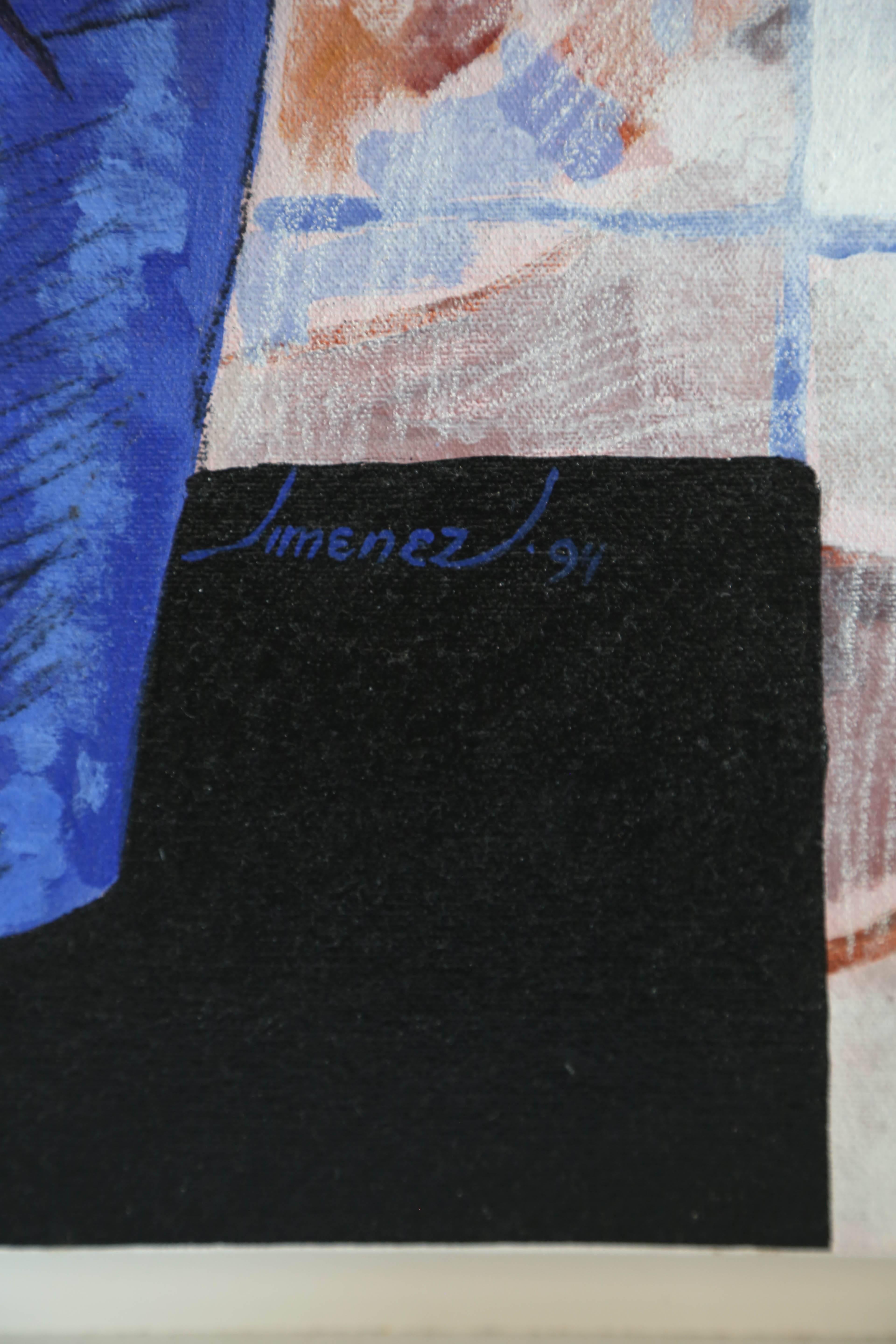Das Gemälde mit dem Titel „Reunion“ von Armando Jimenez (20. Jahrhundert) im Angebot