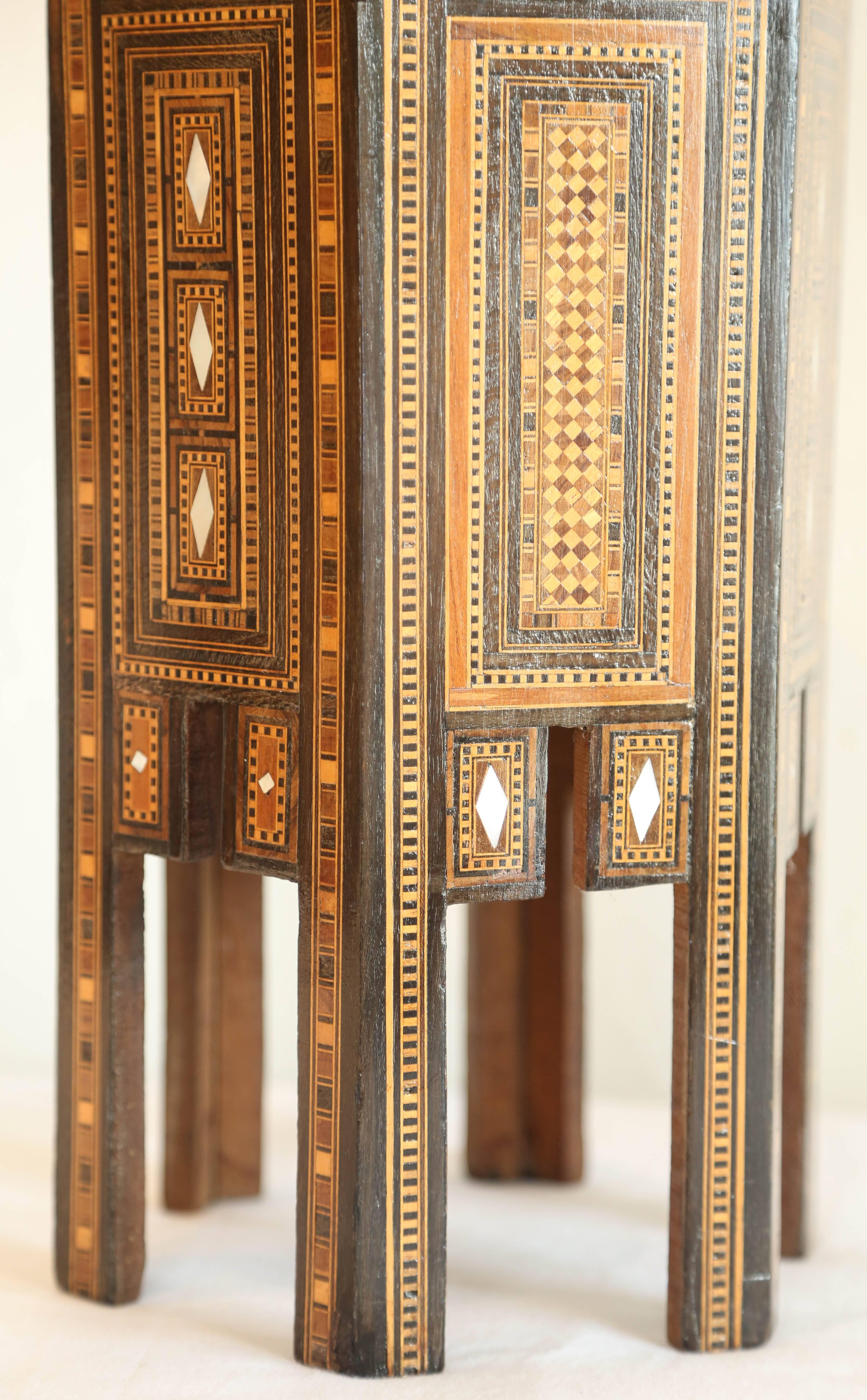 Six Sided Inlaid Syrian Stand 1