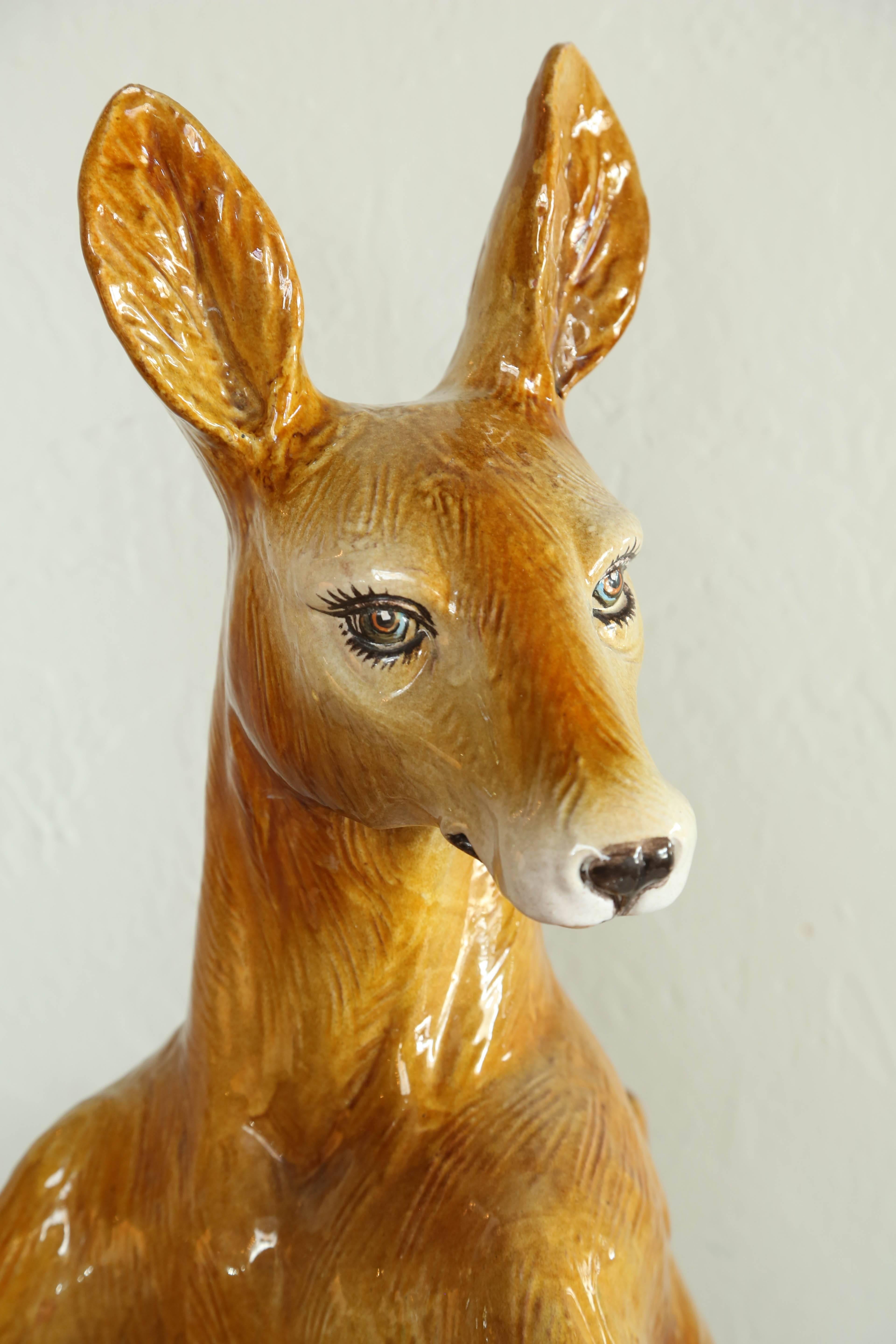 Sweet kangaroo planter made in Italy.